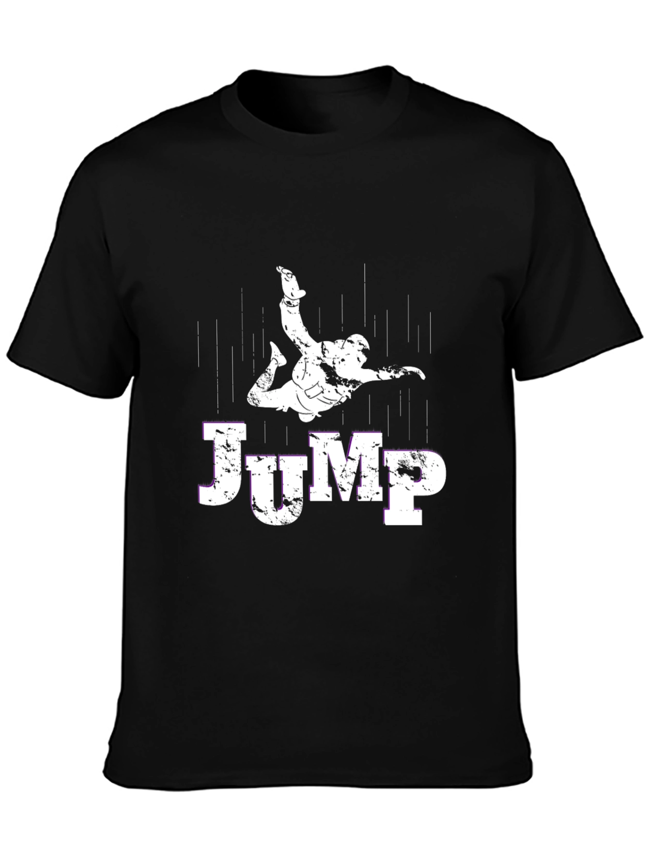 Skydiving Jump T-Shirt - Black Cotton Tee