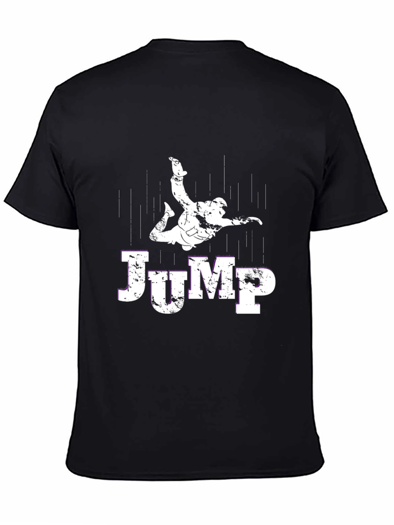 Skydiving Jump T-Shirt - Black Cotton Tee
