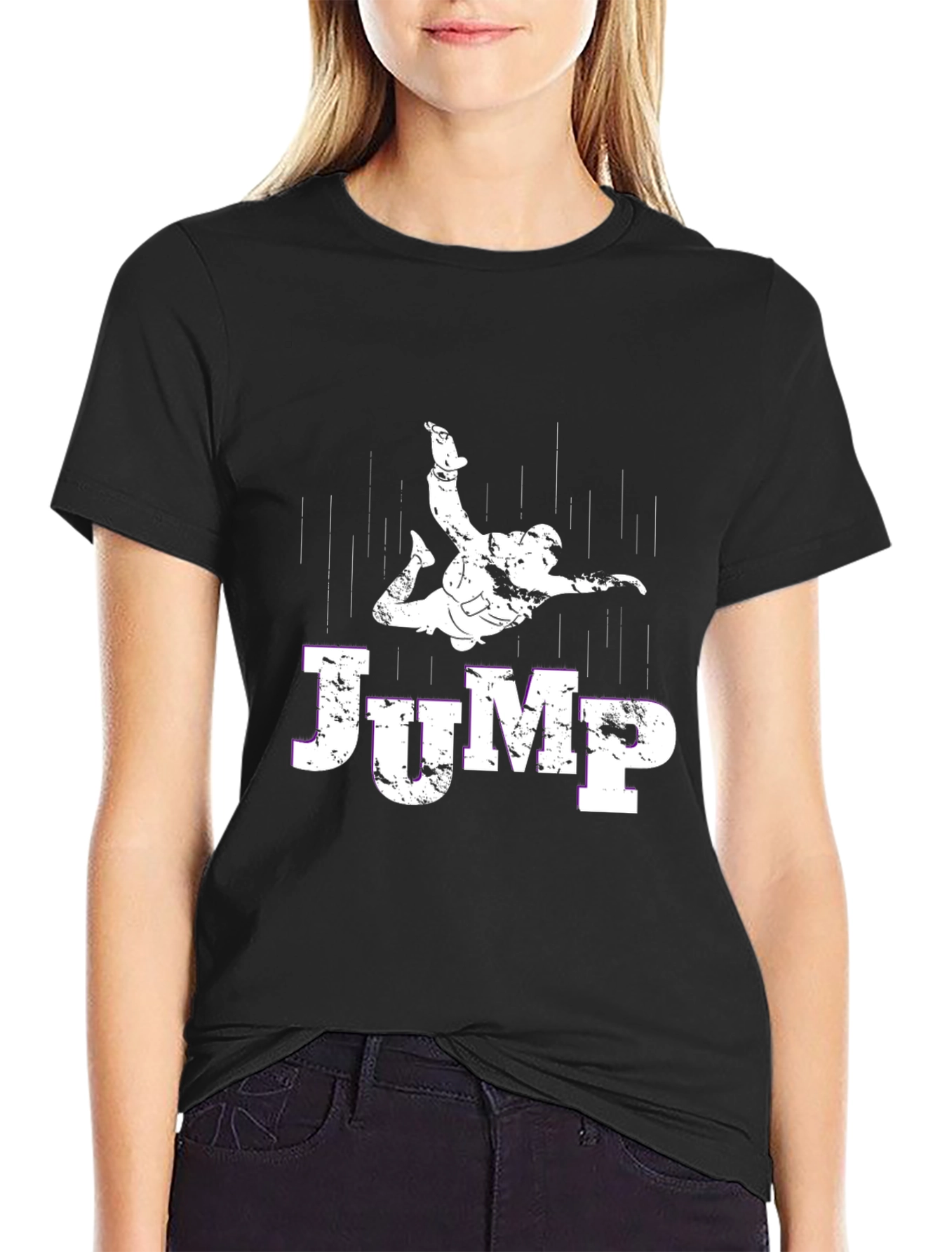 Skydiving Jump T-Shirt - Black Cotton Tee