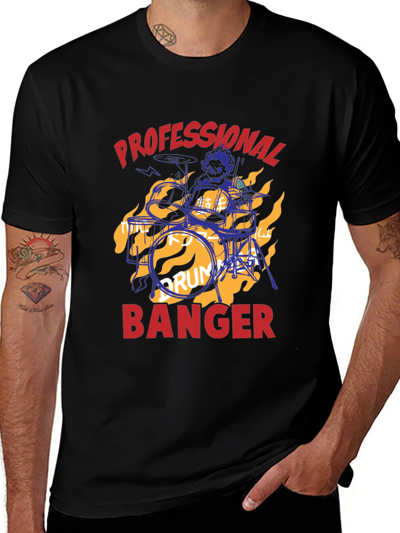 Professional Banger Graphic Tee - Drummer T-Shirt