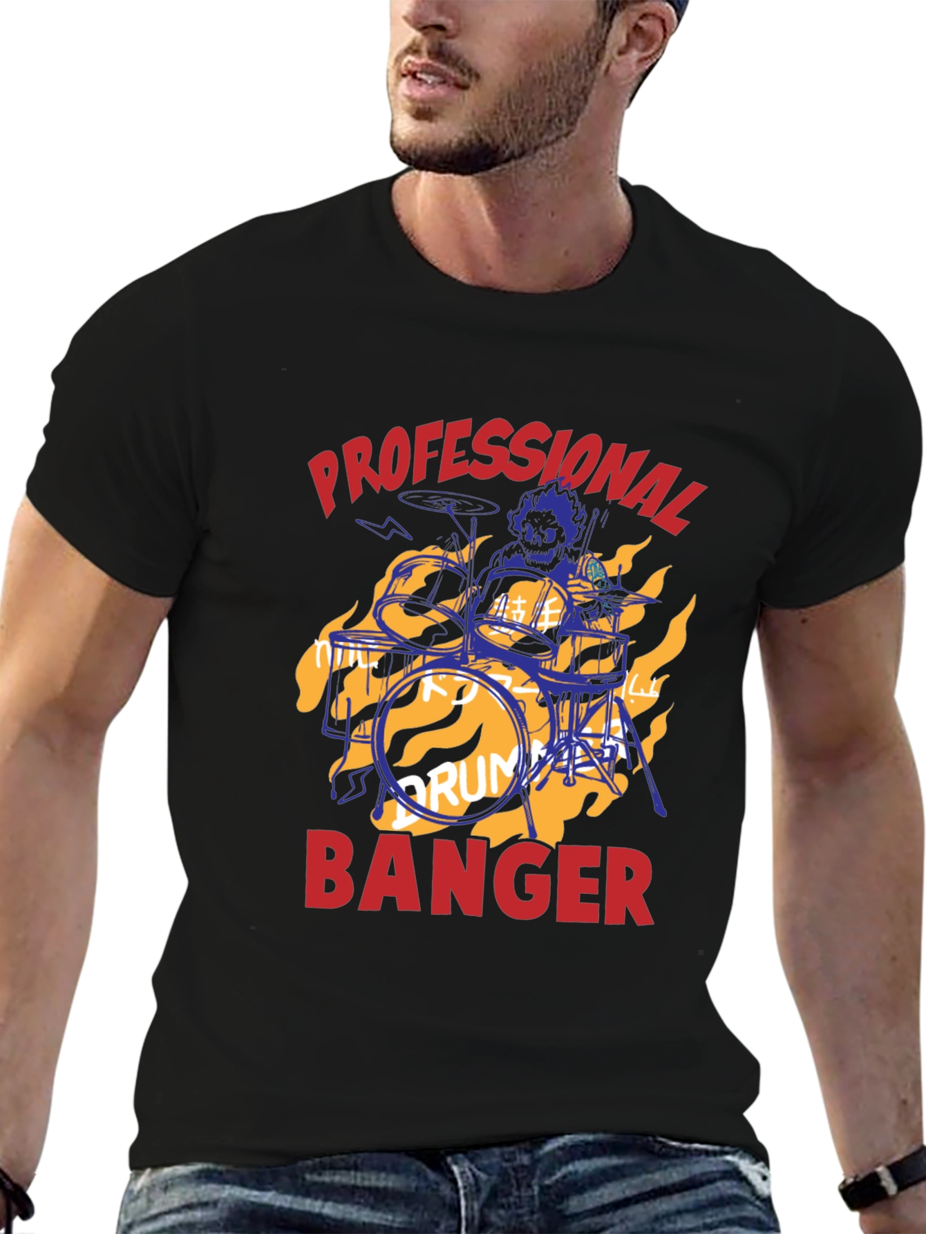 Professional Banger Graphic Tee - Drummer T-Shirt