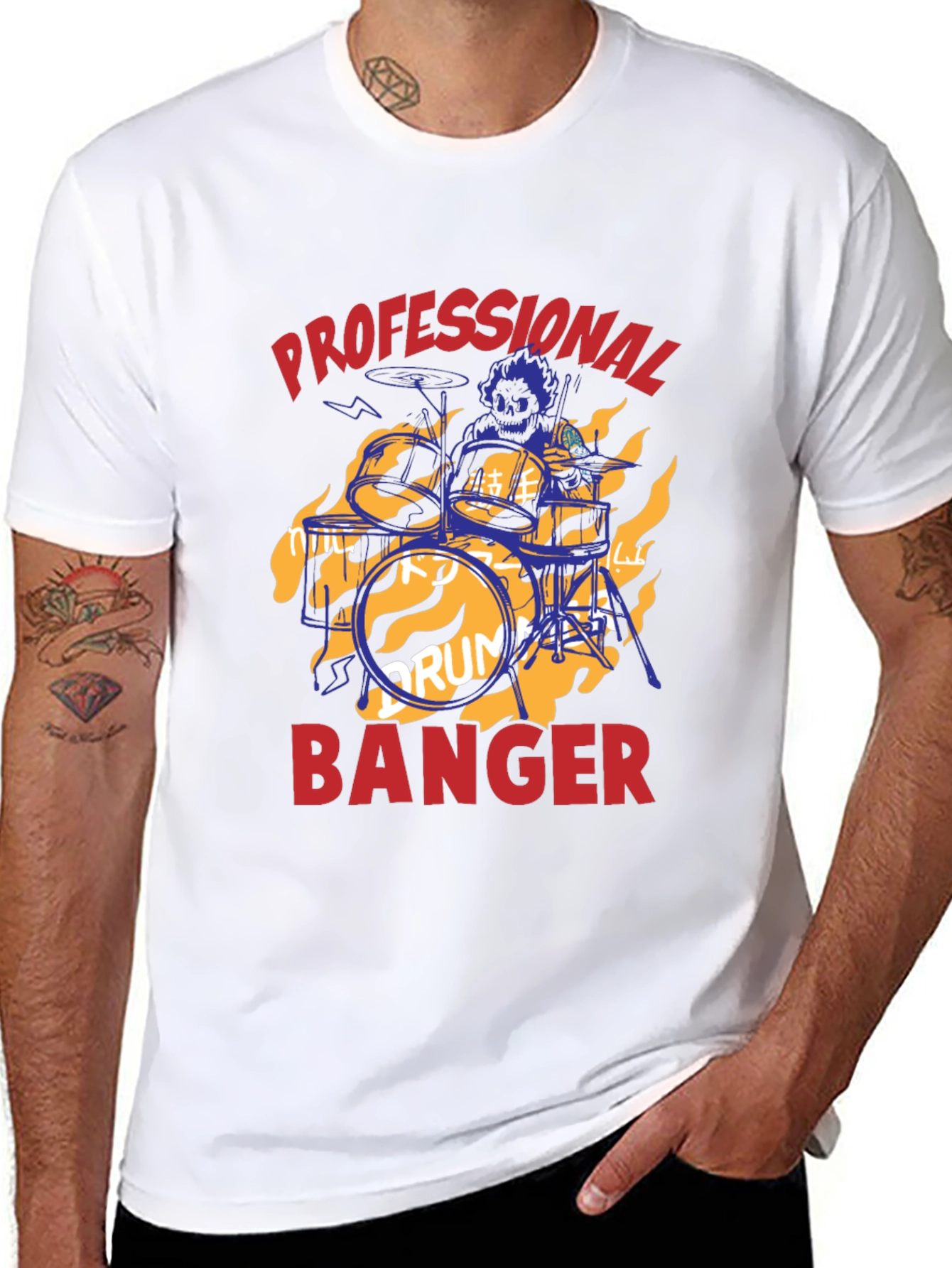 Professional Banger Graphic Tee - Drummer T-Shirt