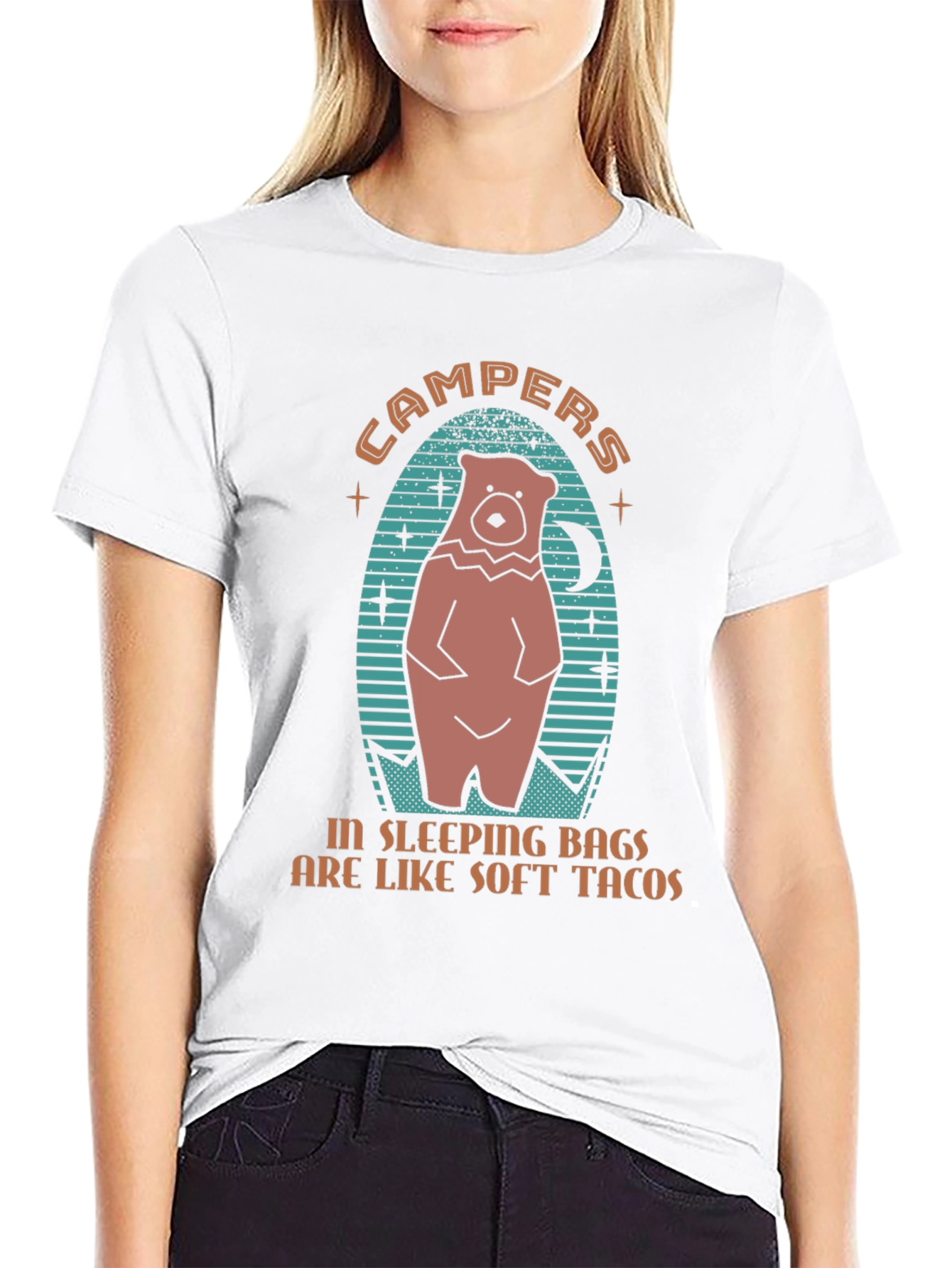 Campers Sleeping Bags Soft Tacos Graphic Tee