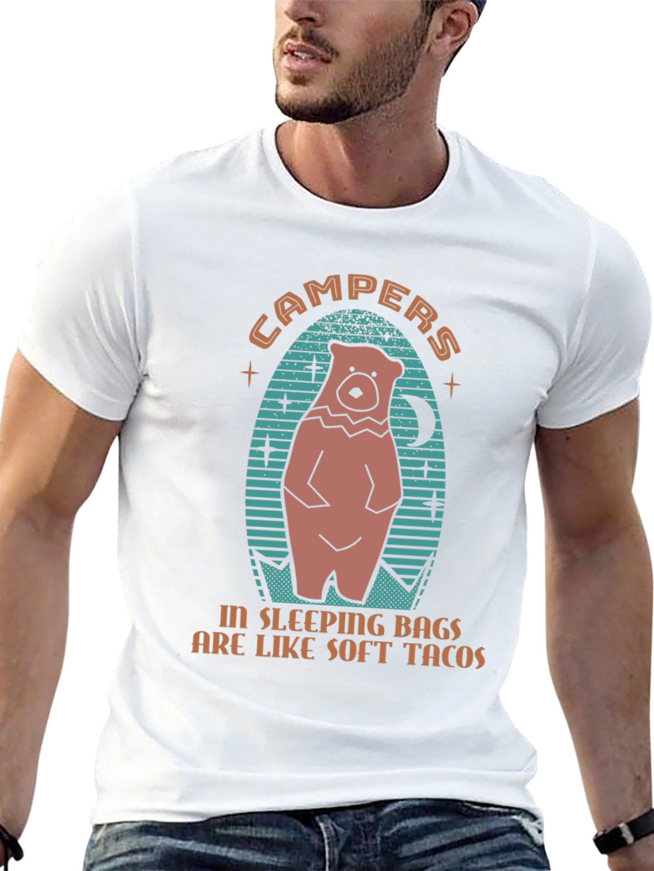 Campers Sleeping Bags Soft Tacos Graphic Tee