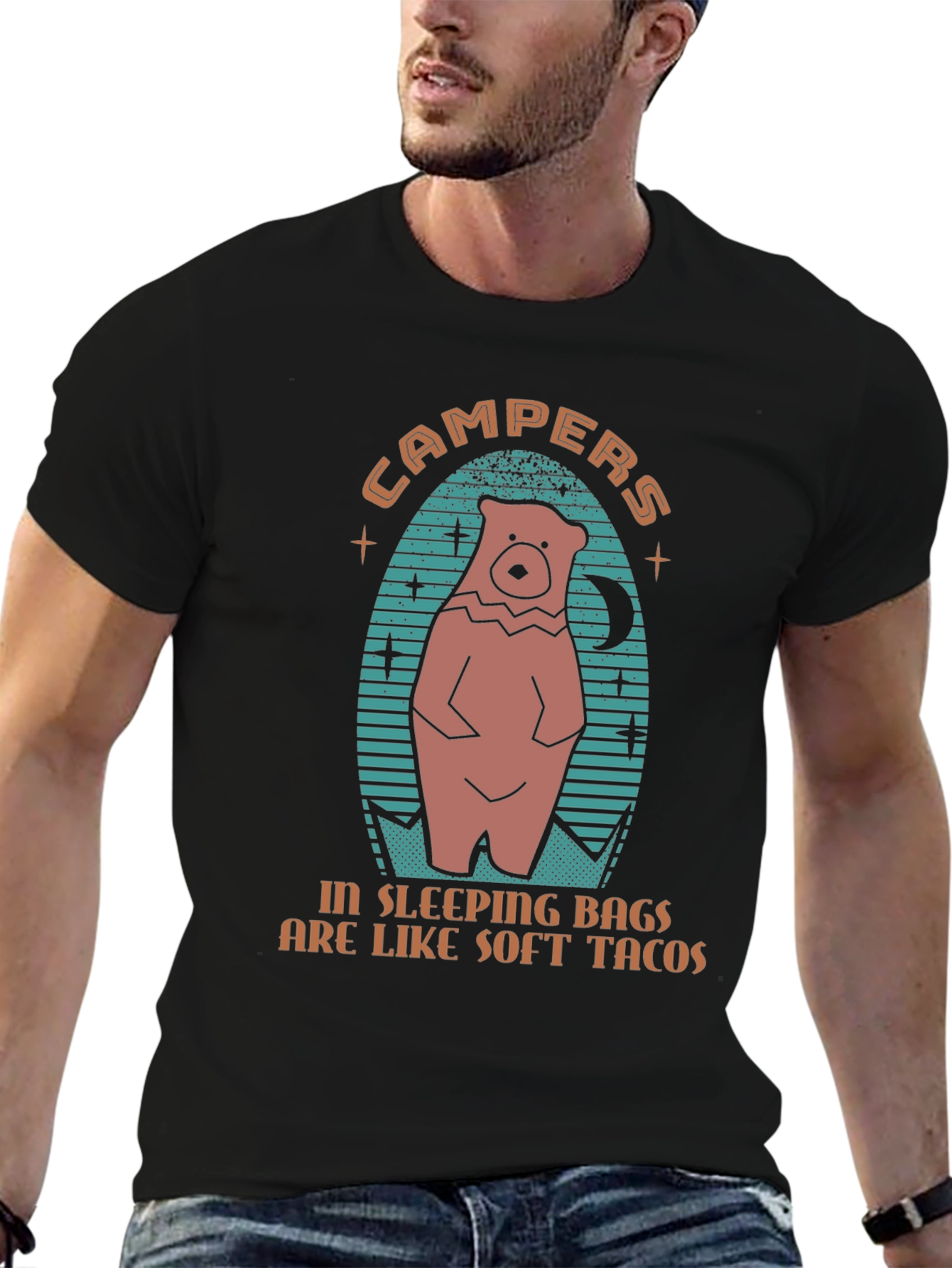 Campers Sleeping Bags Soft Tacos Graphic Tee