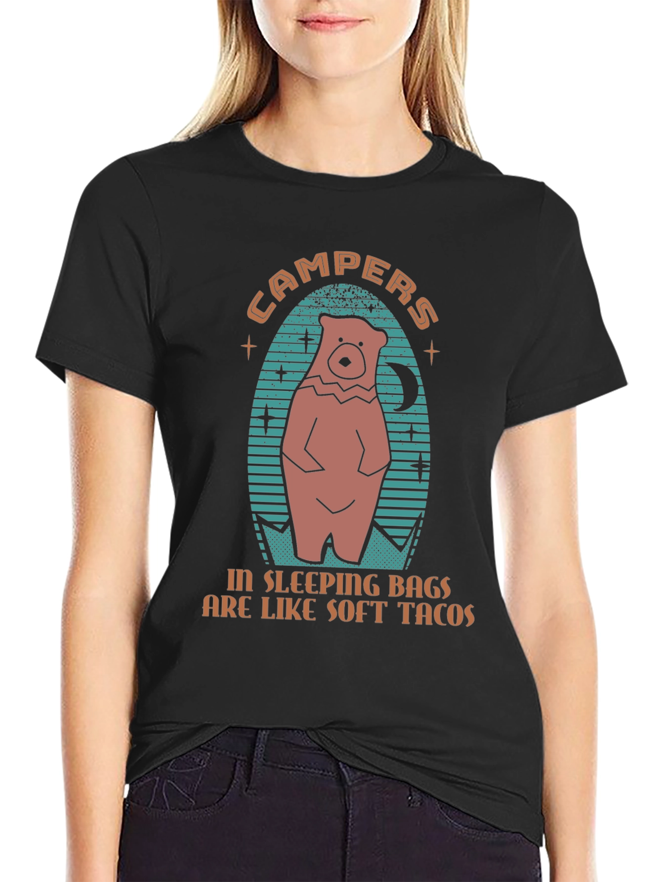 Campers Sleeping Bags Soft Tacos Graphic Tee