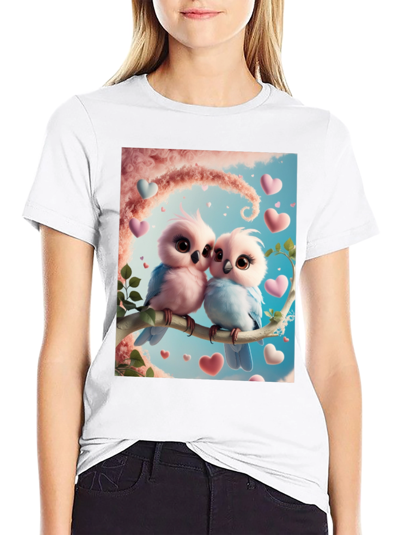 Love Birds Graphic Tee - Cute Couple T-Shirt