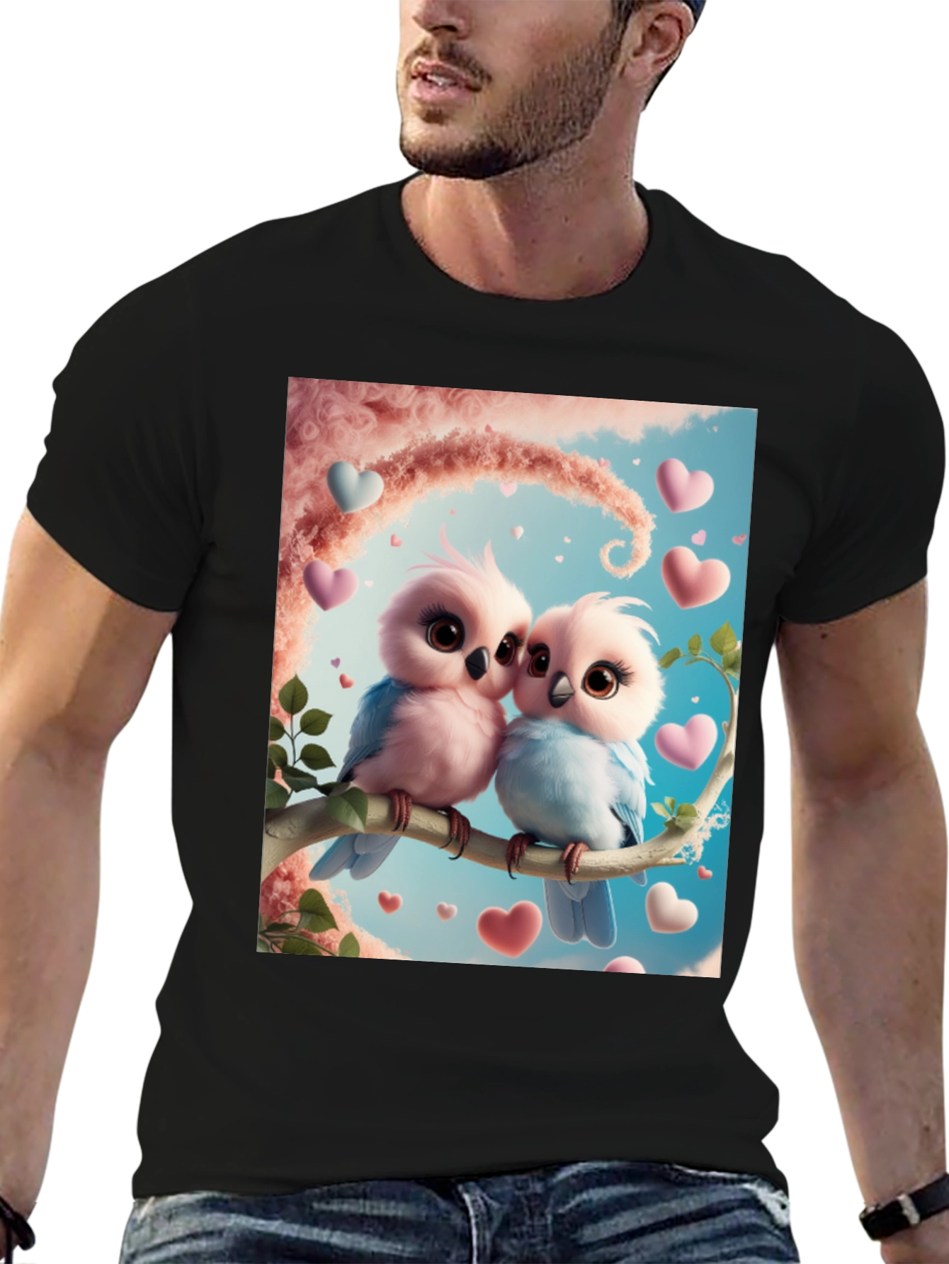 Love Birds Graphic Tee - Cute Couple T-Shirt