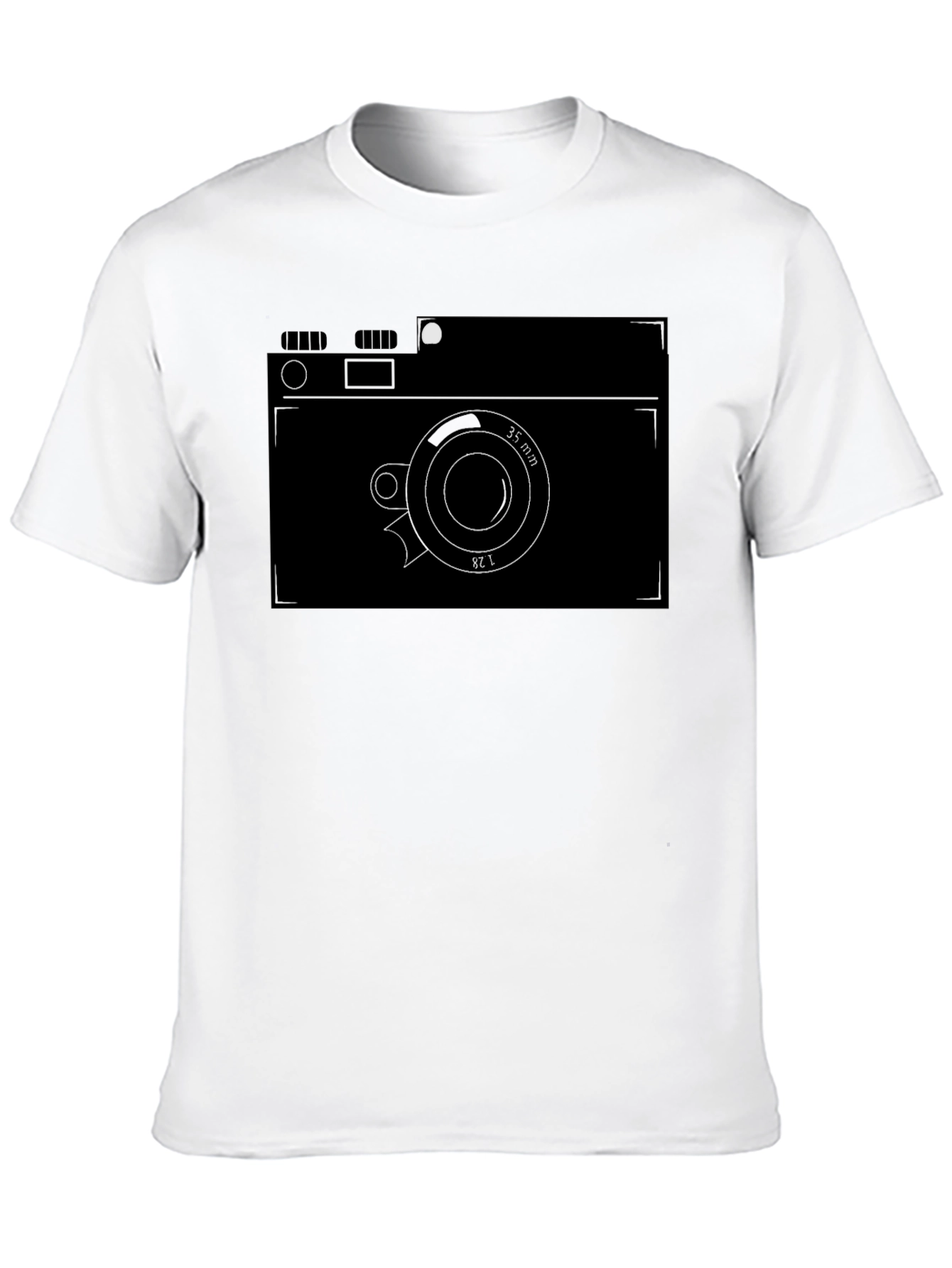Retro Camera Graphic Tee - Black