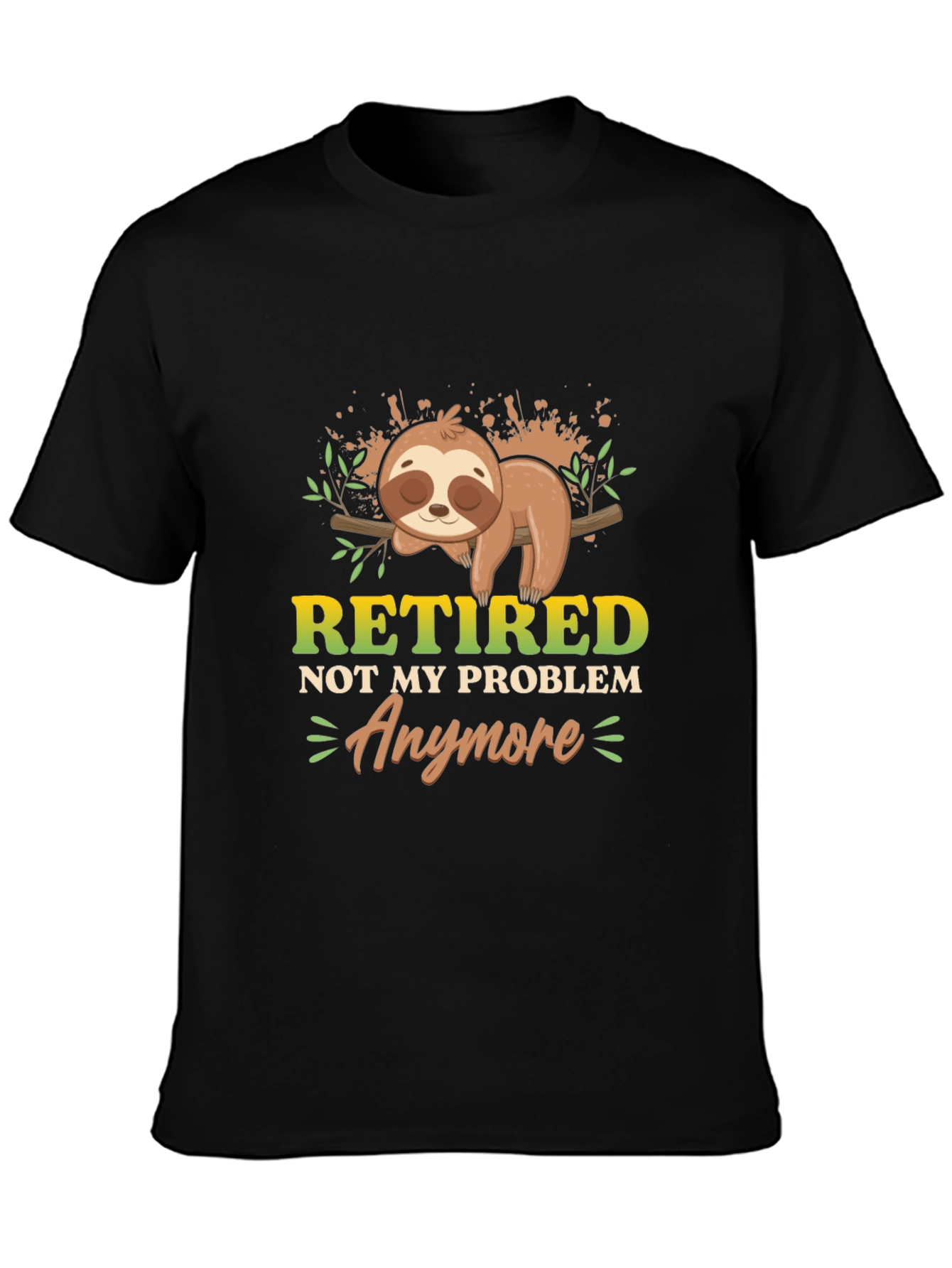 Retired Sloth Graphic T-Shirt