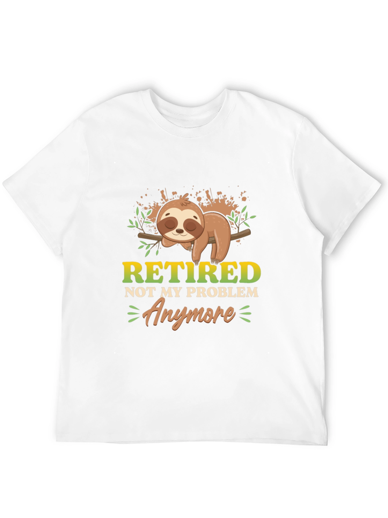 Retired Sloth Graphic T-Shirt