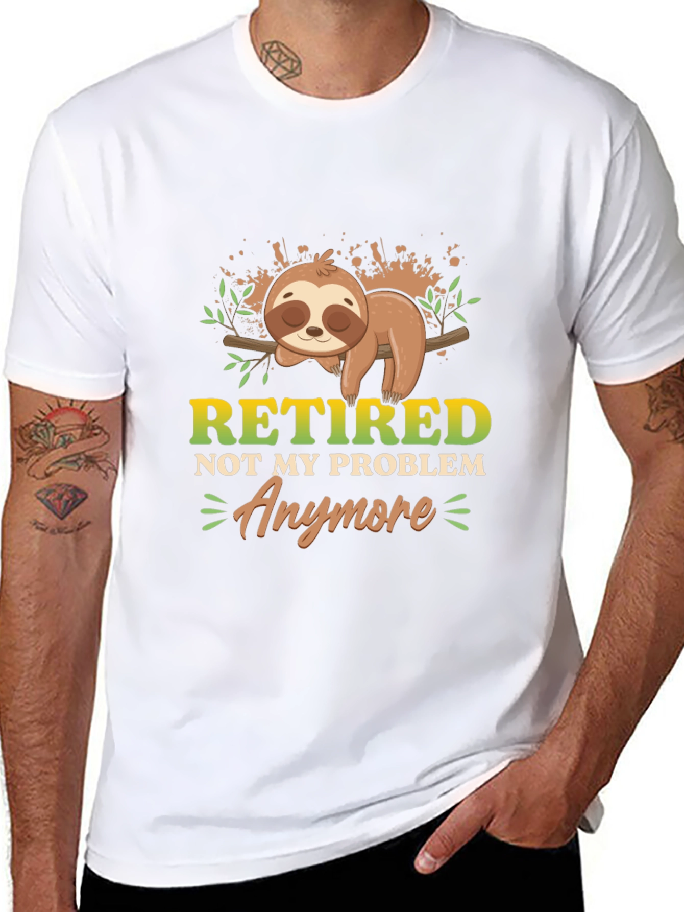 Retired Sloth Graphic T-Shirt