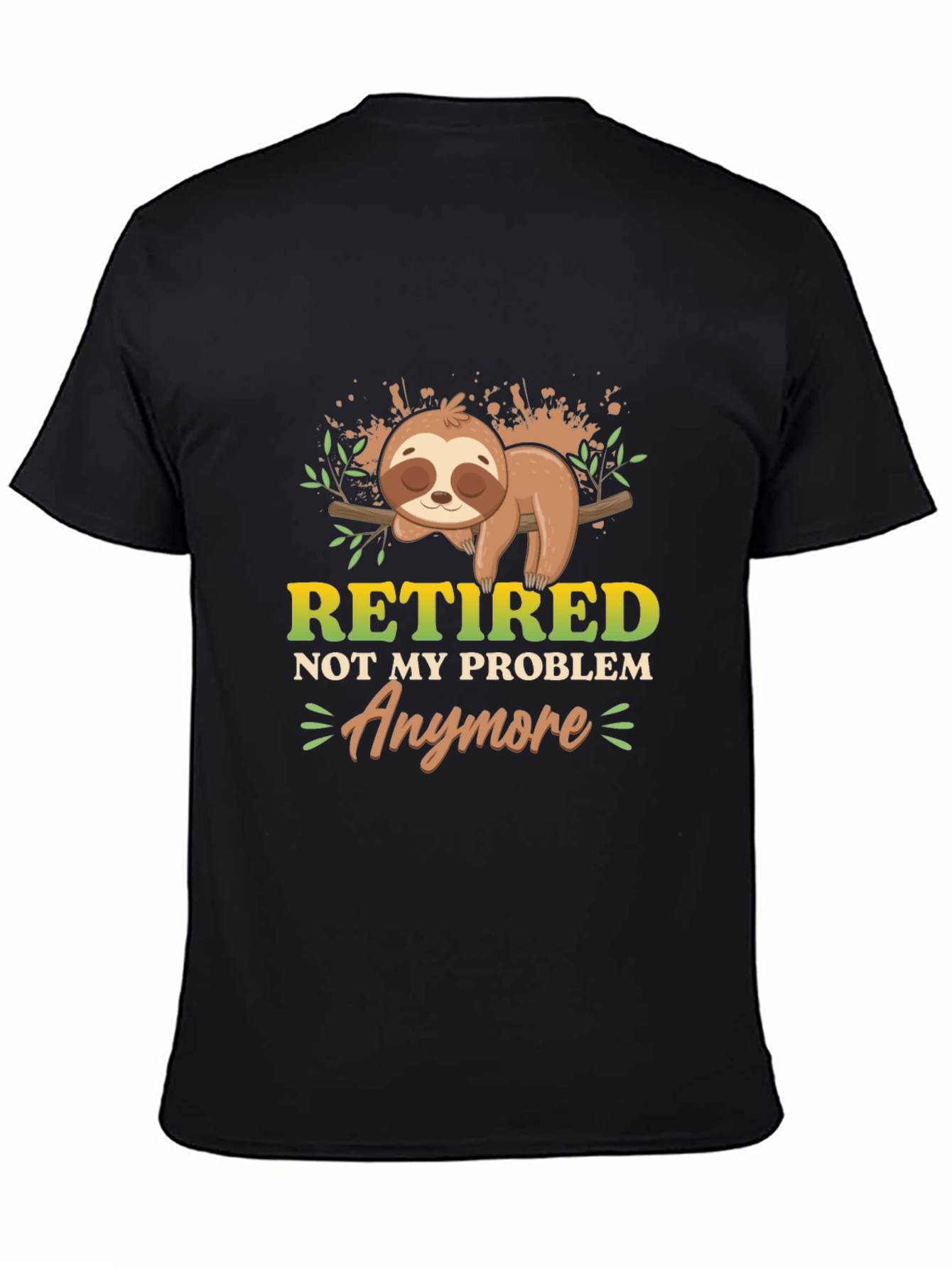 Retired Sloth Graphic T-Shirt