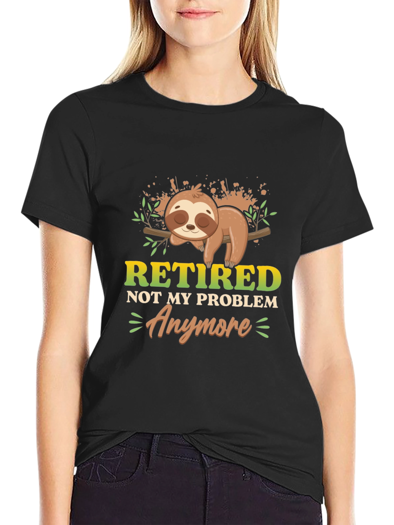 Retired Sloth Graphic T-Shirt