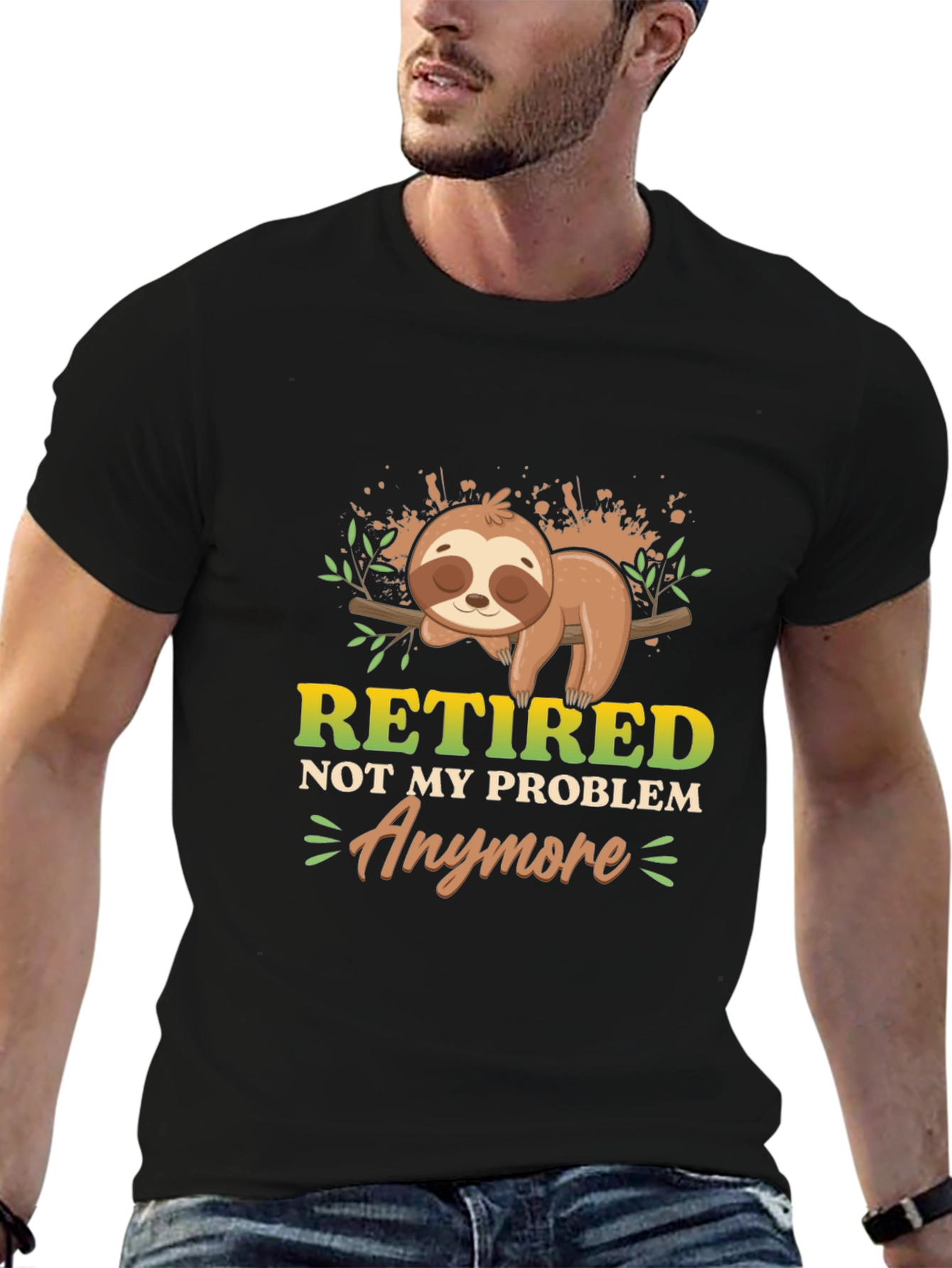 Retired Sloth Graphic T-Shirt