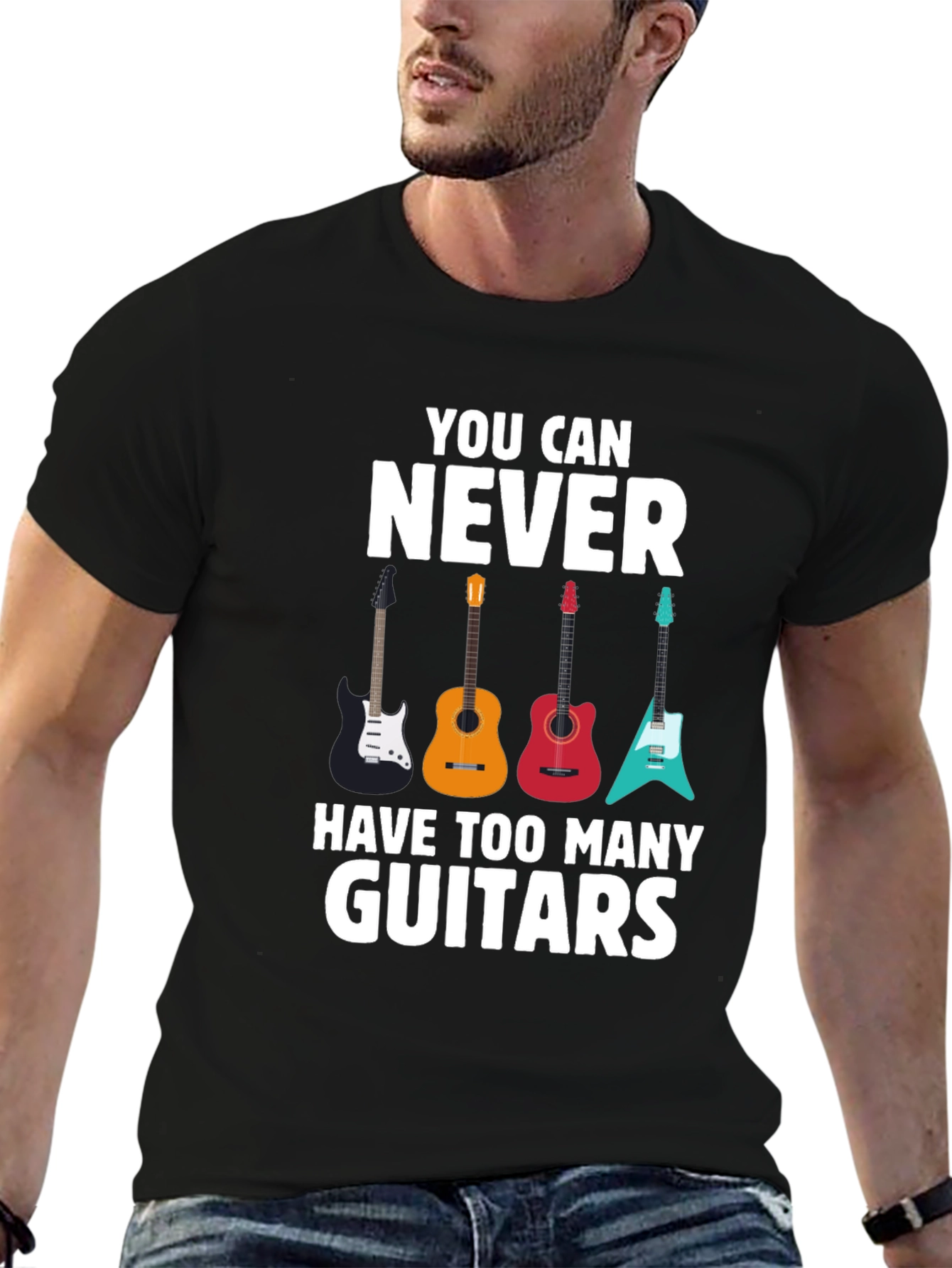 Guitar T-Shirt - Never Too Many Guitars
