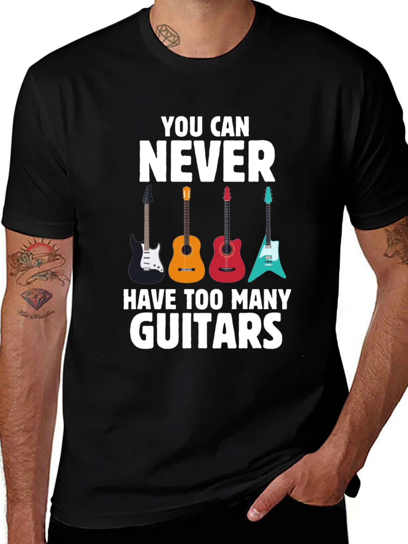 Guitar T-Shirt - Never Too Many Guitars