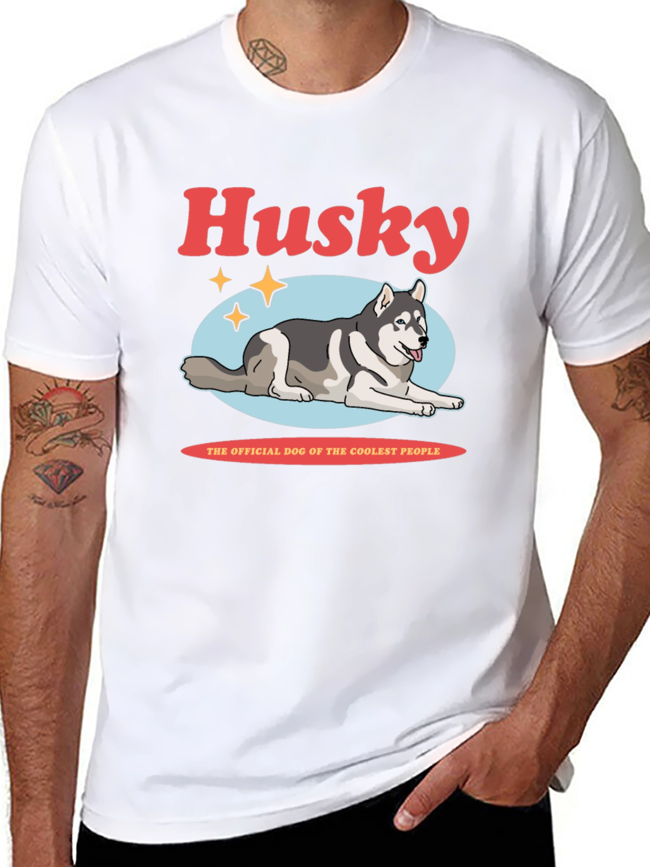 Husky Dog T-Shirt - Coolest People Apparel