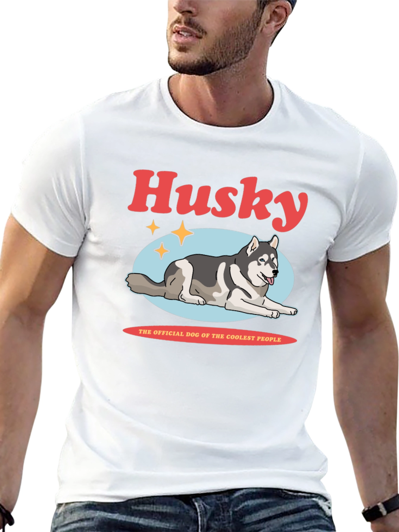 Husky Dog T-Shirt - Coolest People Apparel