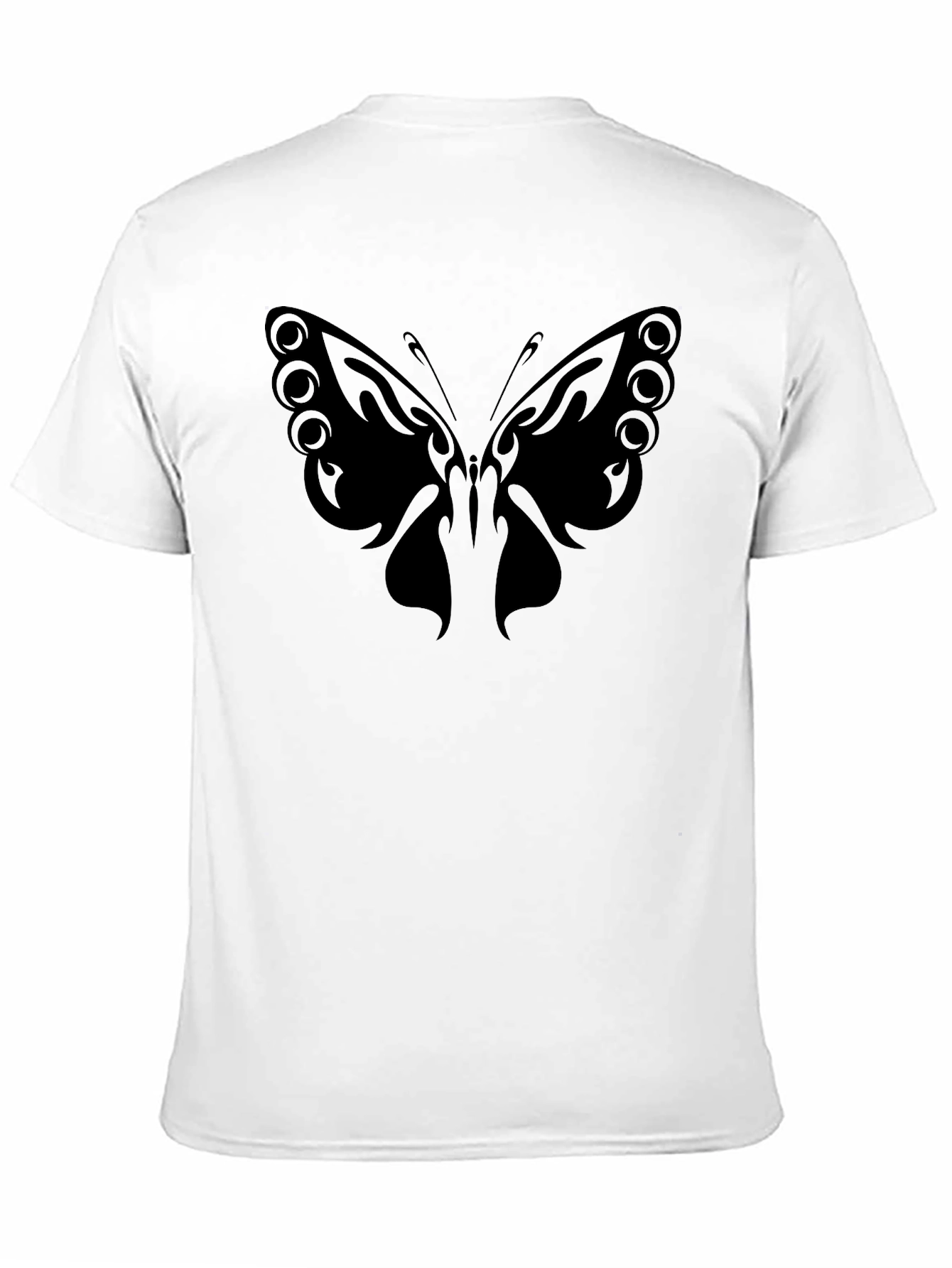 Butterfly Graphic Tee - Stylish Black Cotton T-Shirt
