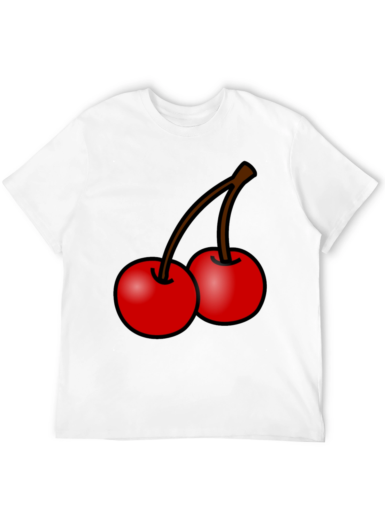 Cherry Graphic Black T-Shirt - Stylish Fruit Tee