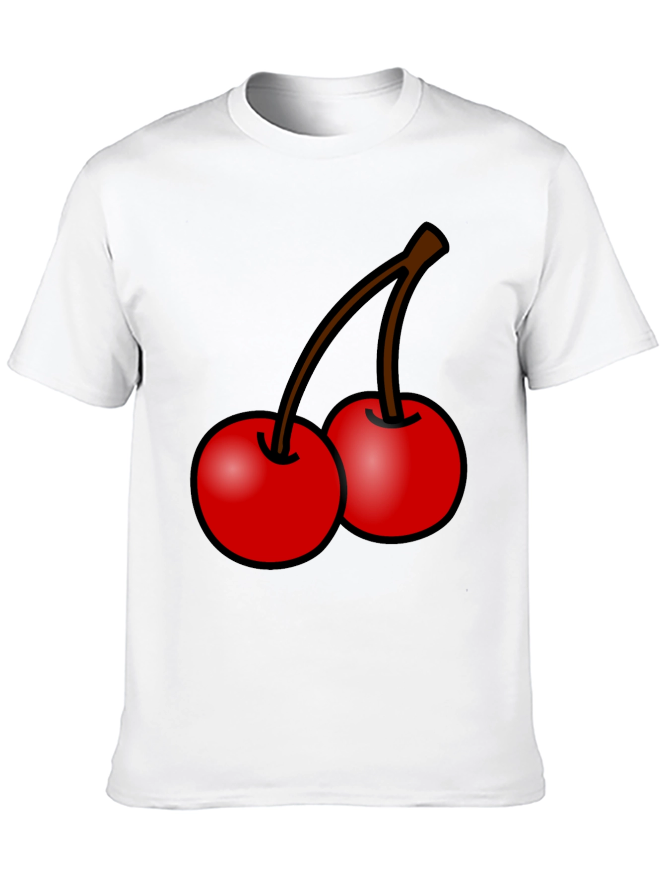 Cherry Graphic Black T-Shirt - Stylish Fruit Tee