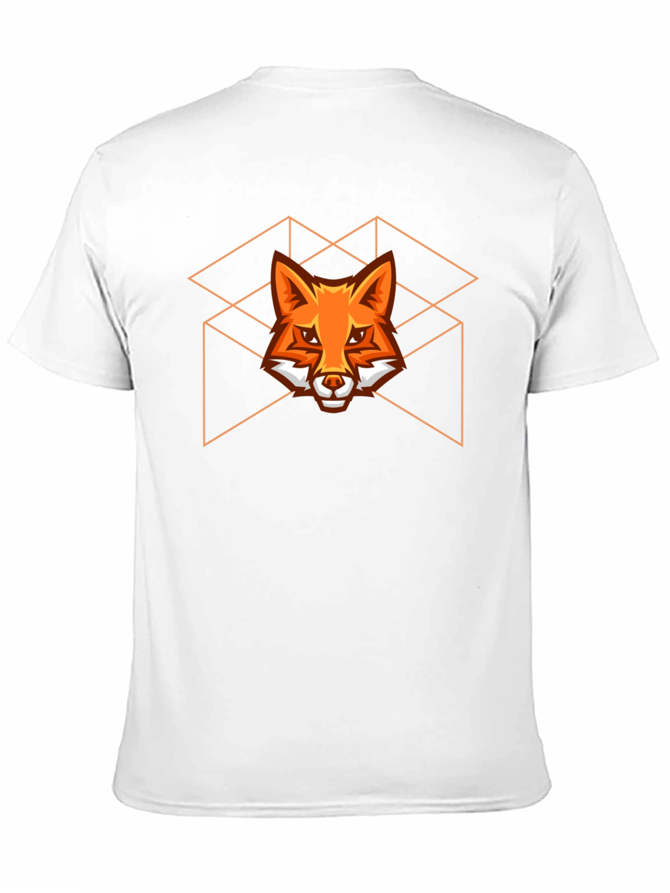 Geometric Fox Graphic Tee - Stylish Black T-Shirt