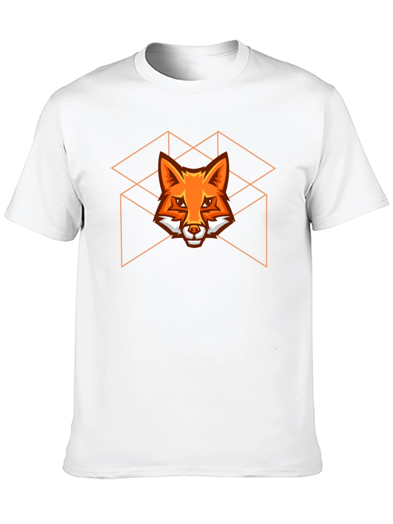 Geometric Fox Graphic Tee - Stylish Black T-Shirt