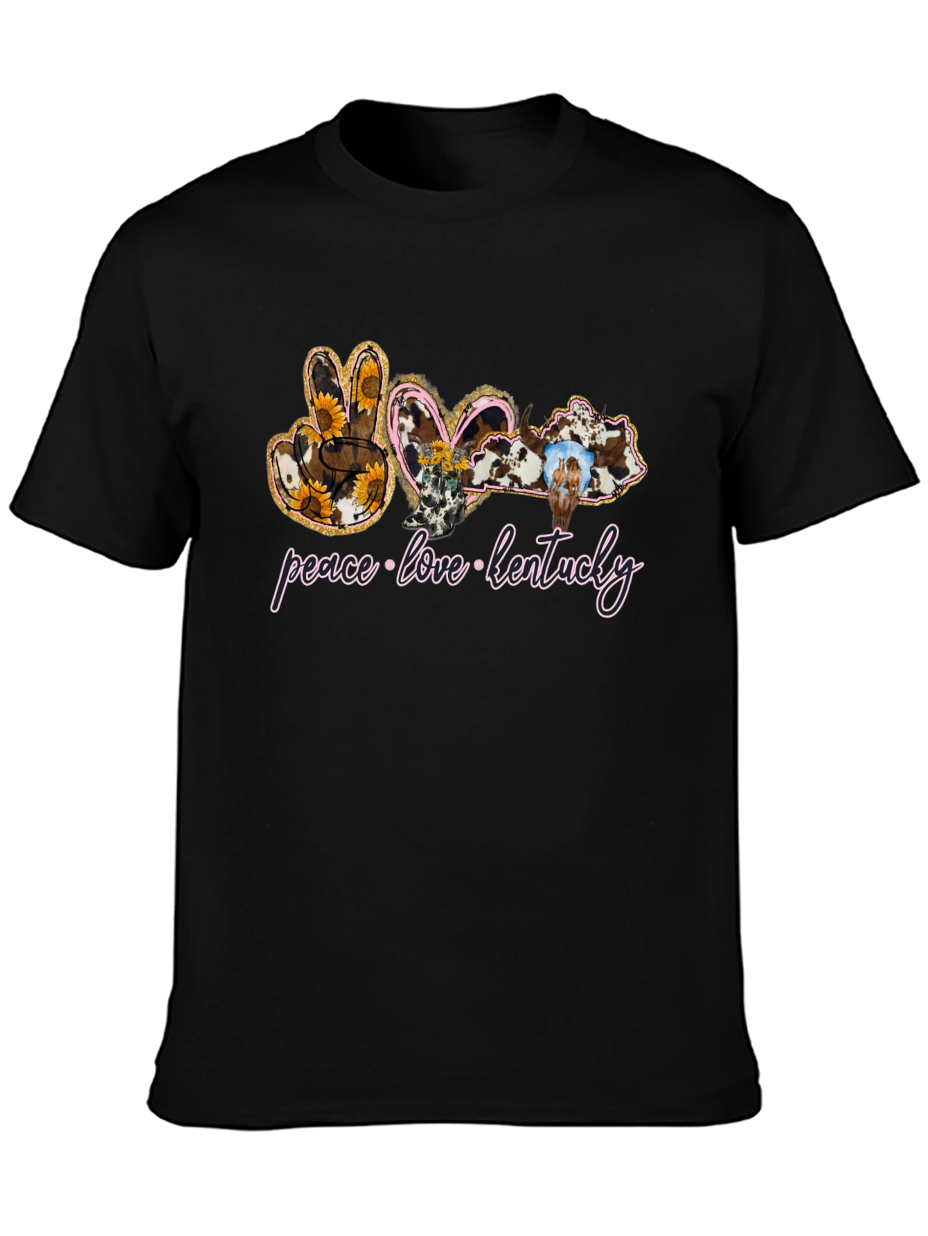 Peace Love Kentucky Graphic T-Shirt