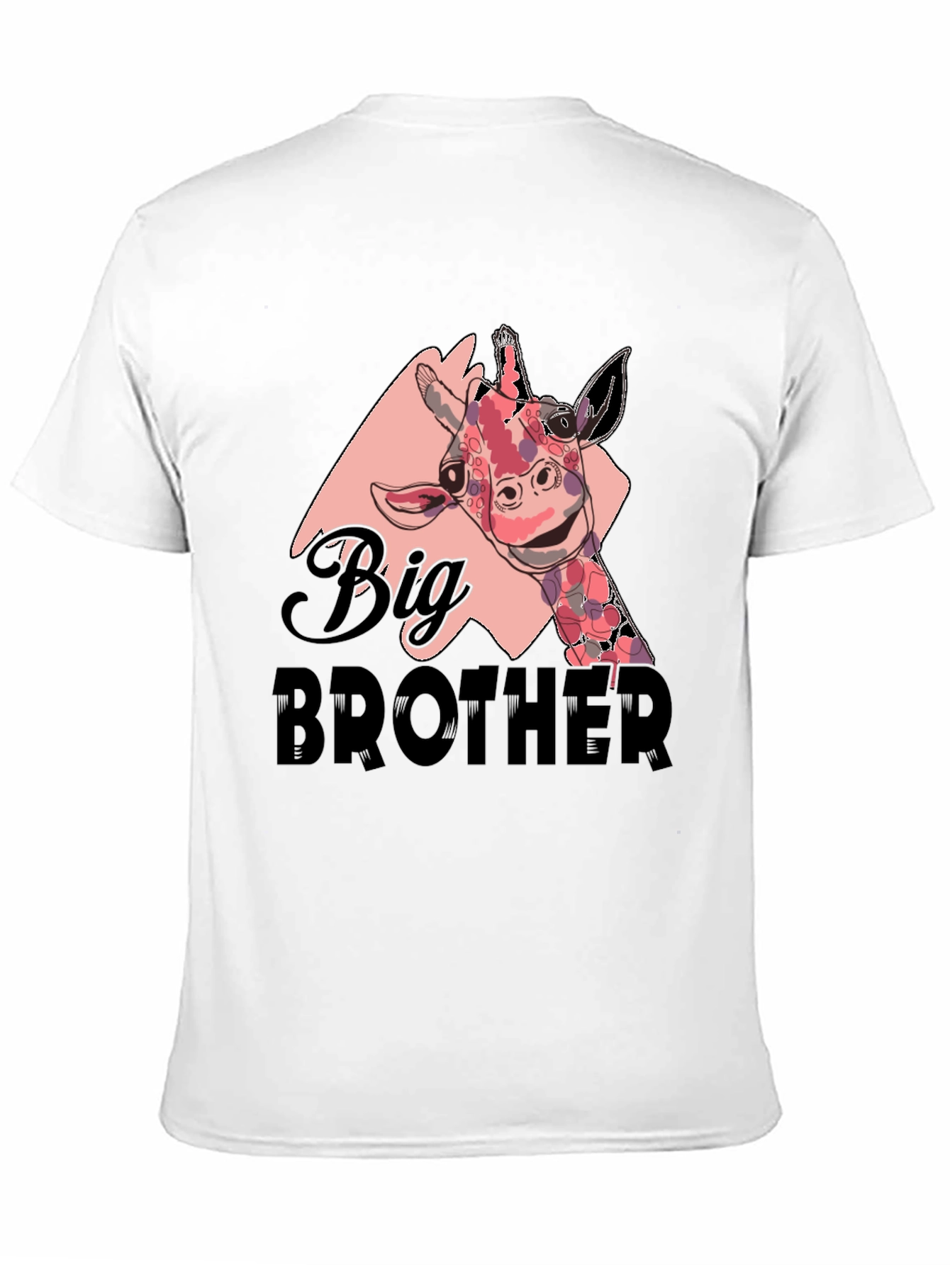 Big Brother Giraffe T-Shirt - Black Cotton Tee