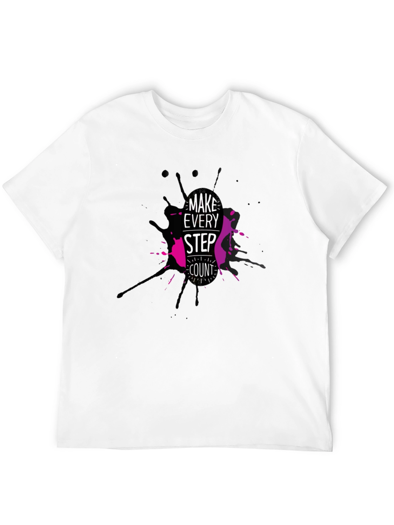 Make Every Step Count Black Graphic Tee