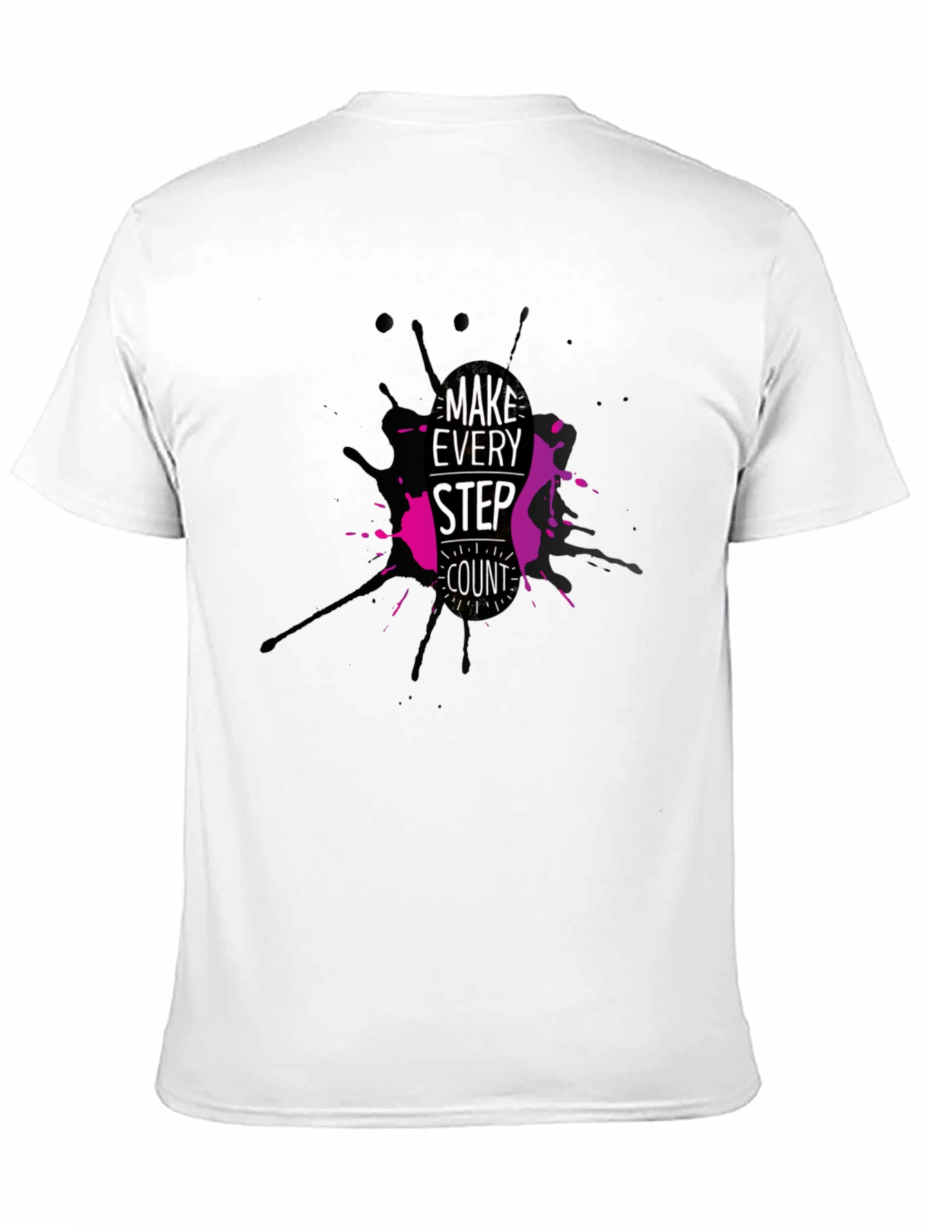 Make Every Step Count Black Graphic Tee