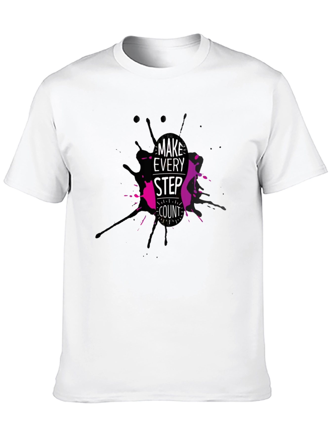 Make Every Step Count Black Graphic Tee
