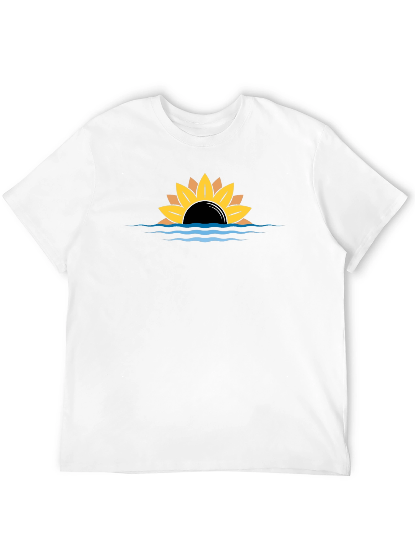 Sunflower Sunset Graphic Black Tee