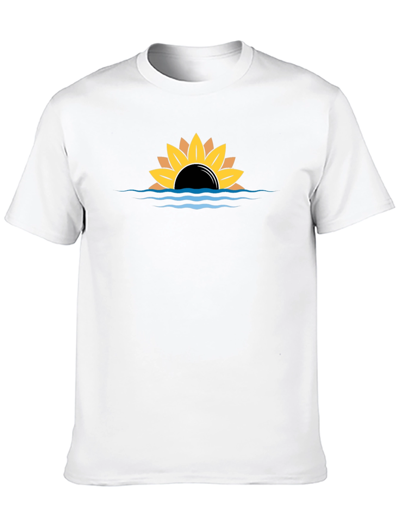 Sunflower Sunset Graphic Black Tee