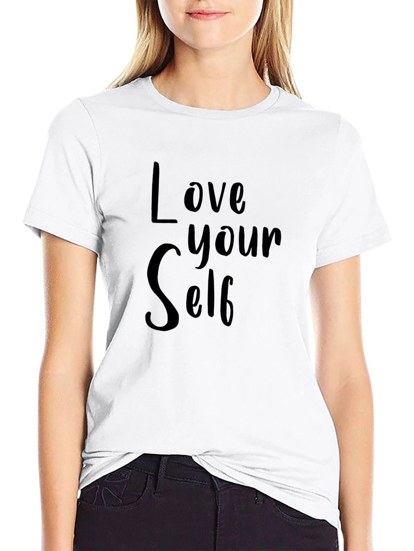 Love Yourself Black Graphic T-Shirt