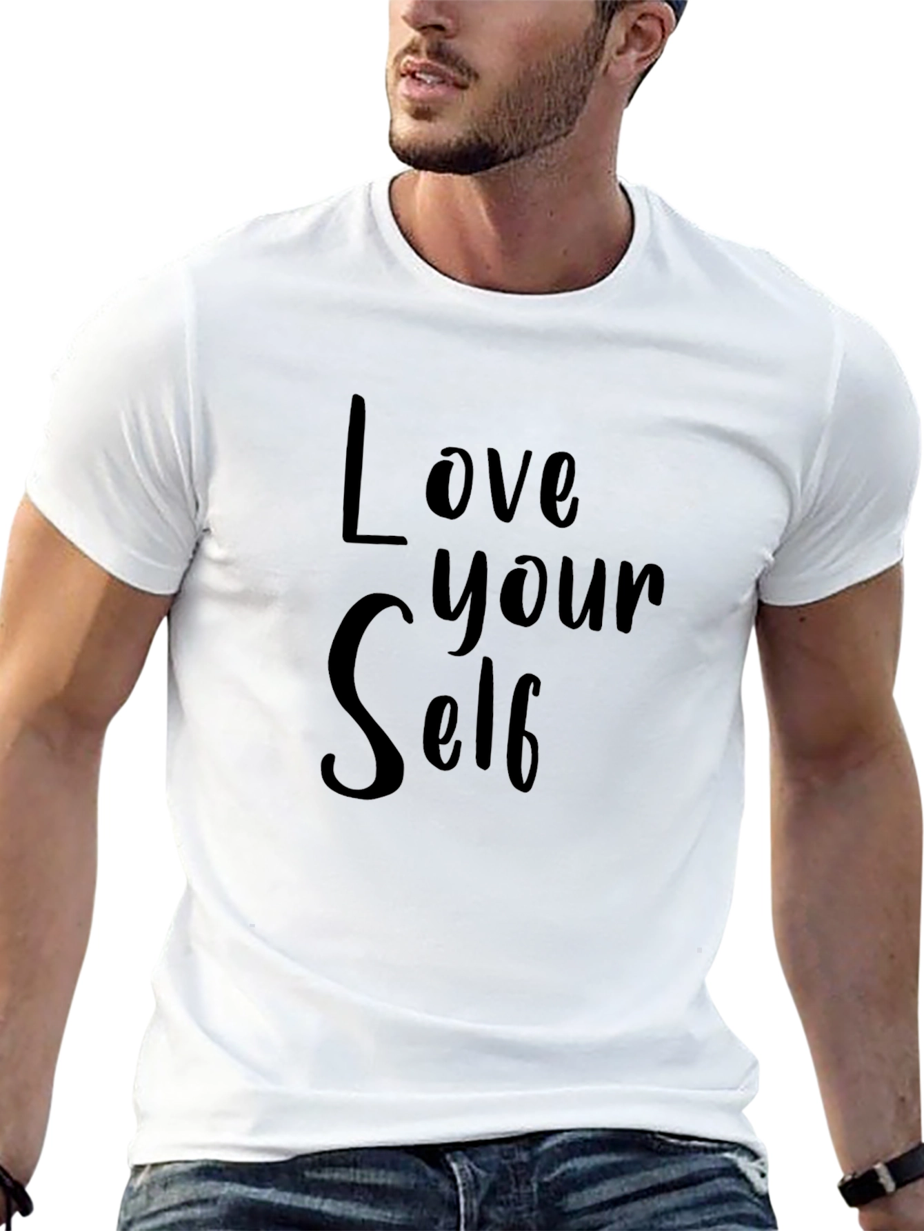 Love Yourself Black Graphic T-Shirt