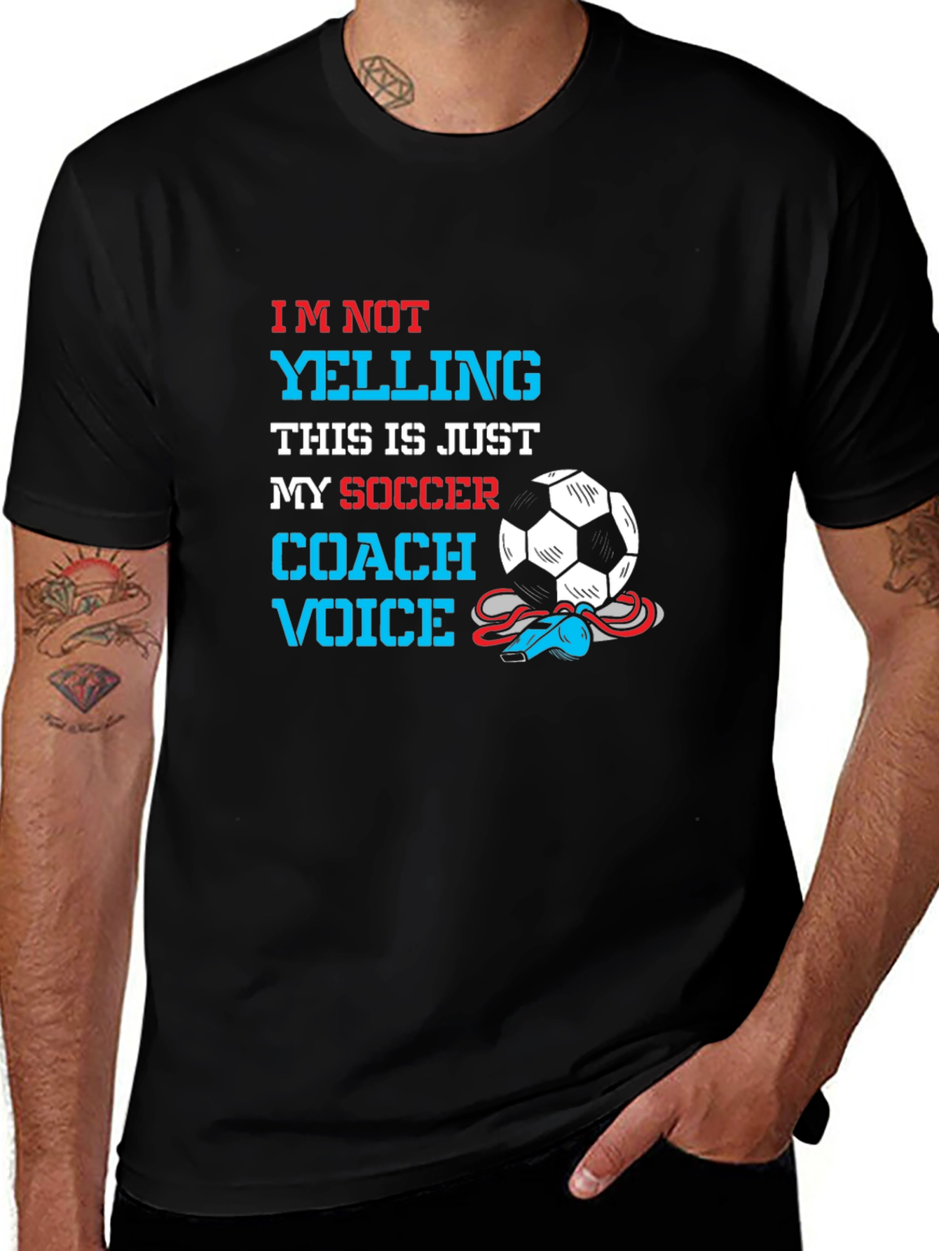 Soccer Coach Voice T-Shirt - Novelty Graphic Tee