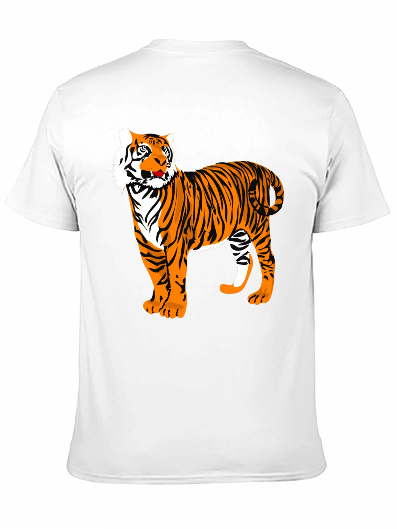Bold Tiger Graphic Tee - Black Cotton
