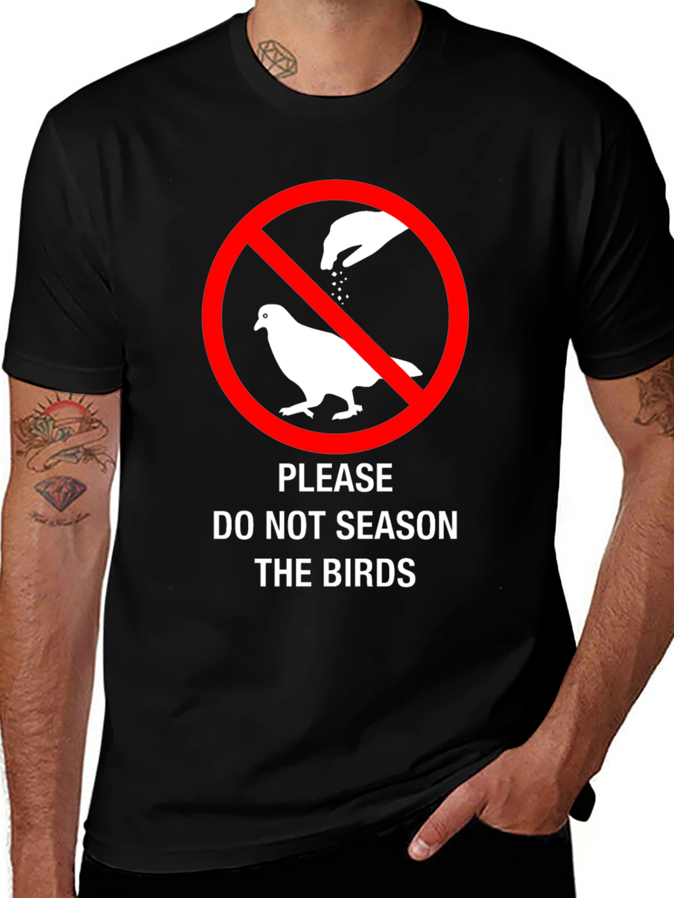 Do Not Season The Birds Funny Graphic T-Shirt