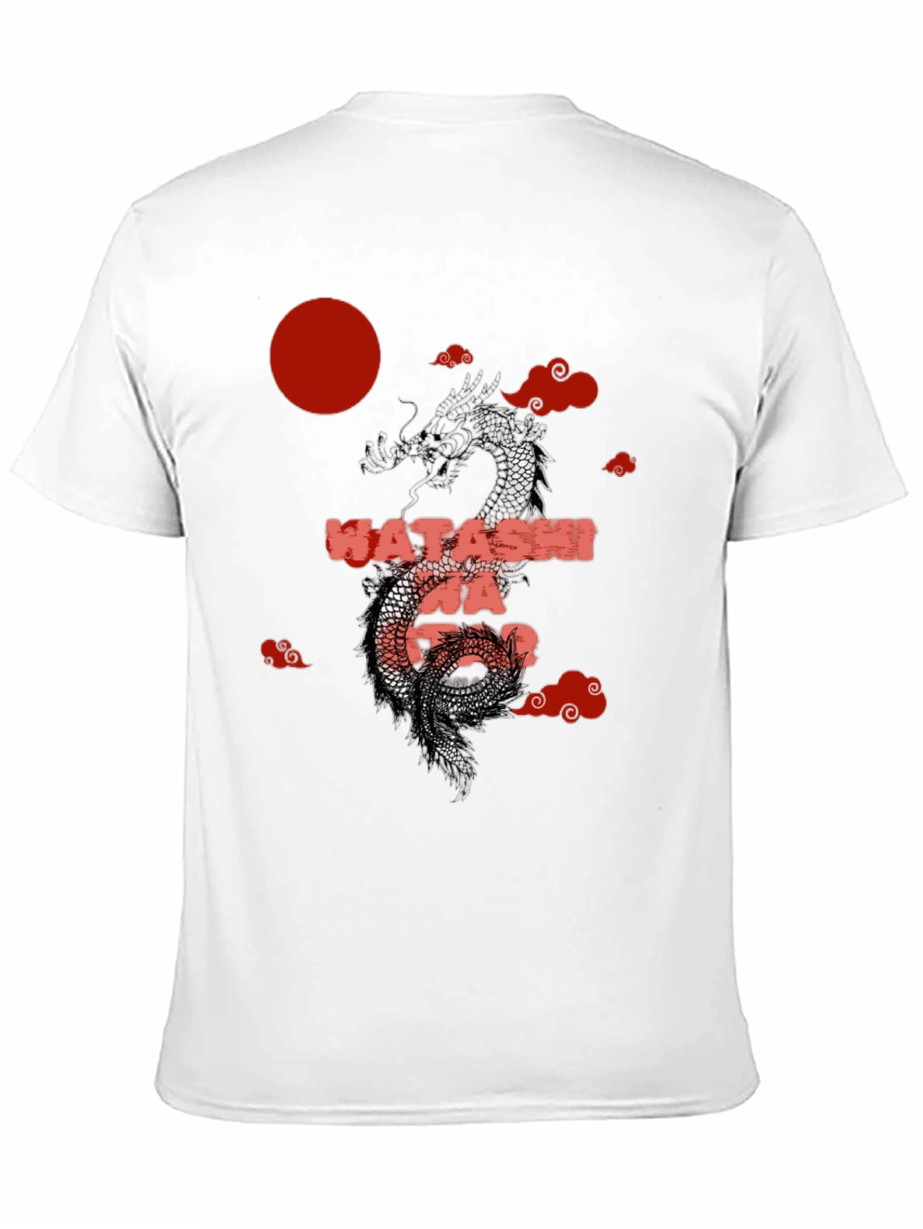 Dragon Japanese Text Graphic T-Shirt
