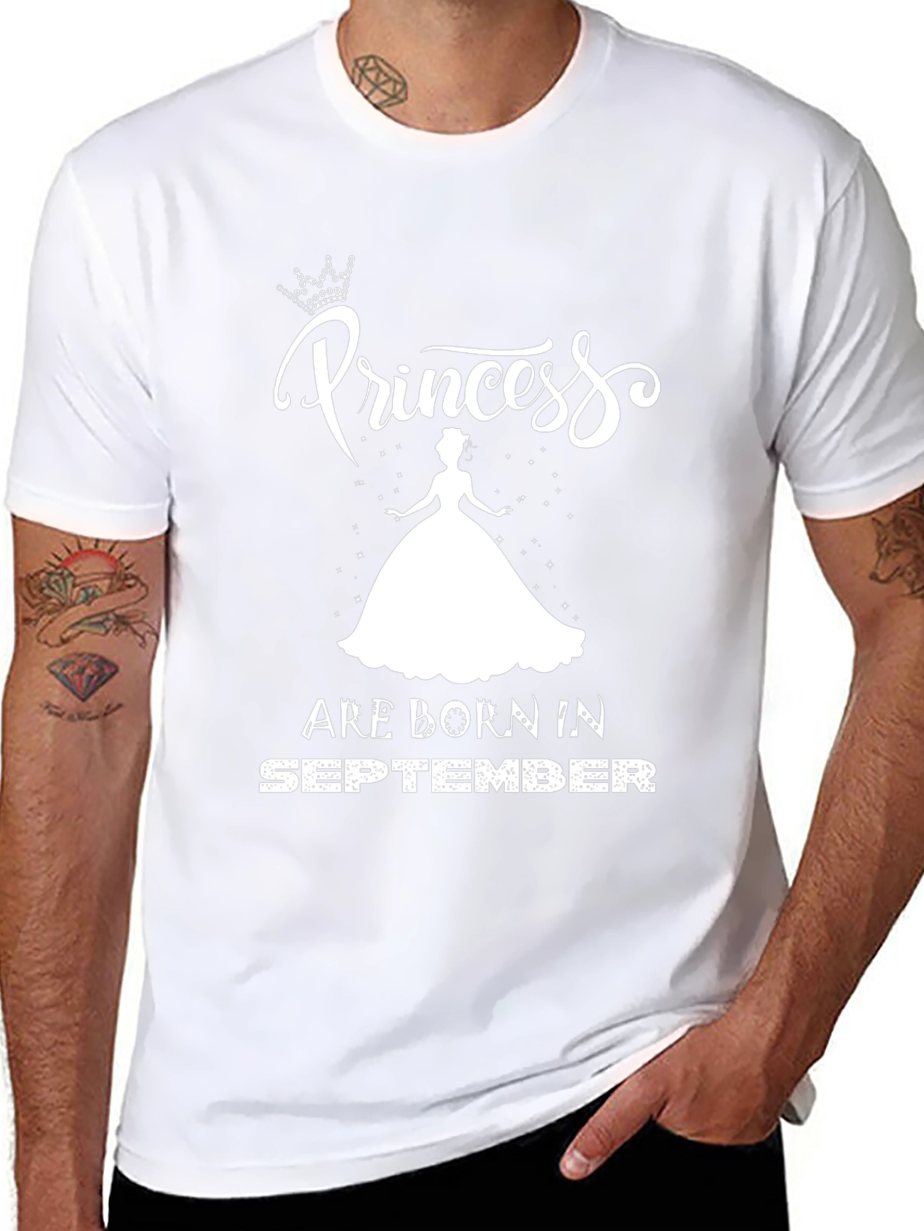 Princess Born in September Black T-Shirt