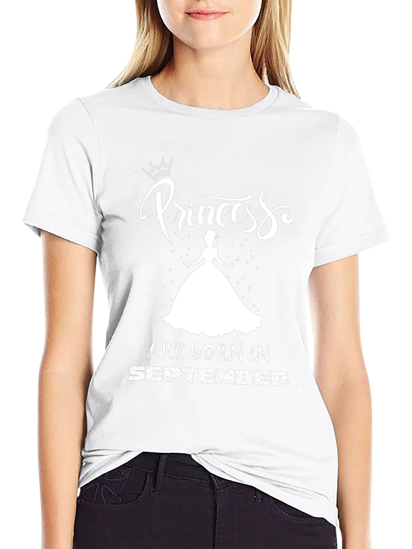 Princess Born in September Black T-Shirt