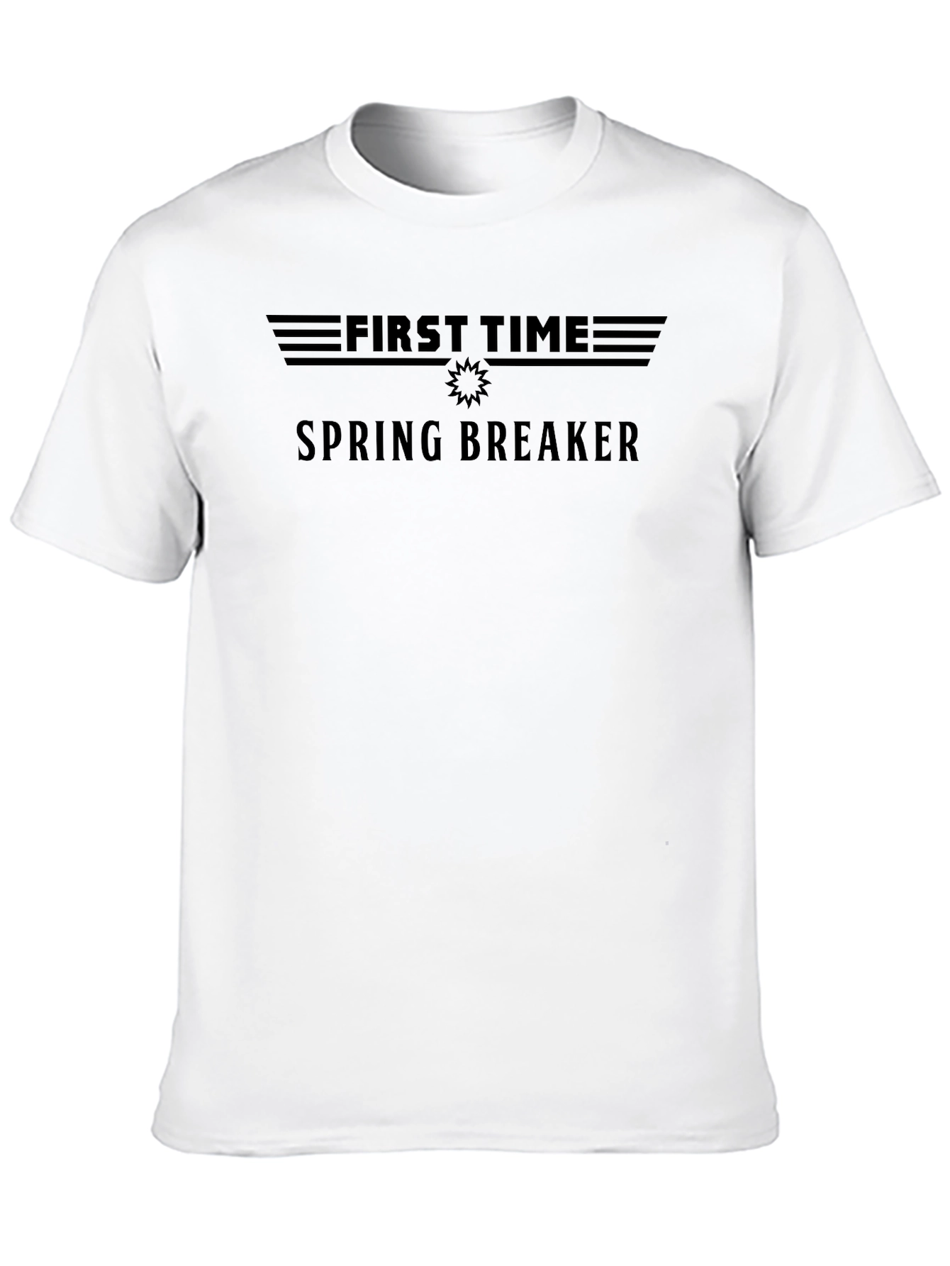 First Time Spring Breaker Black Graphic T-Shirt