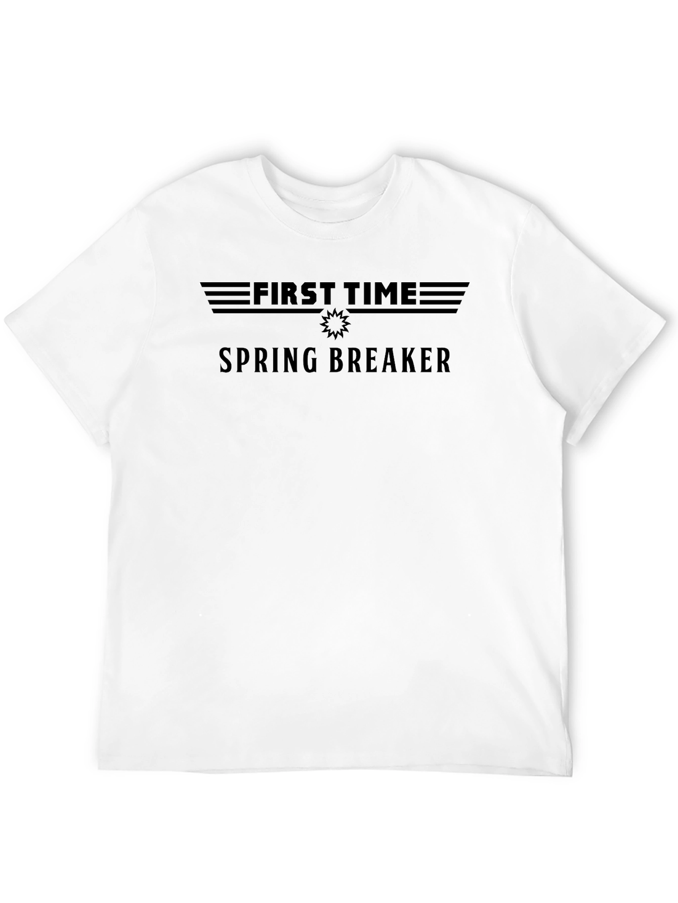 First Time Spring Breaker Black Graphic T-Shirt