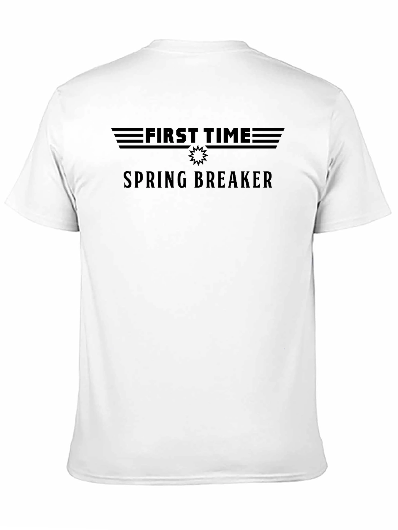 First Time Spring Breaker Black Graphic T-Shirt