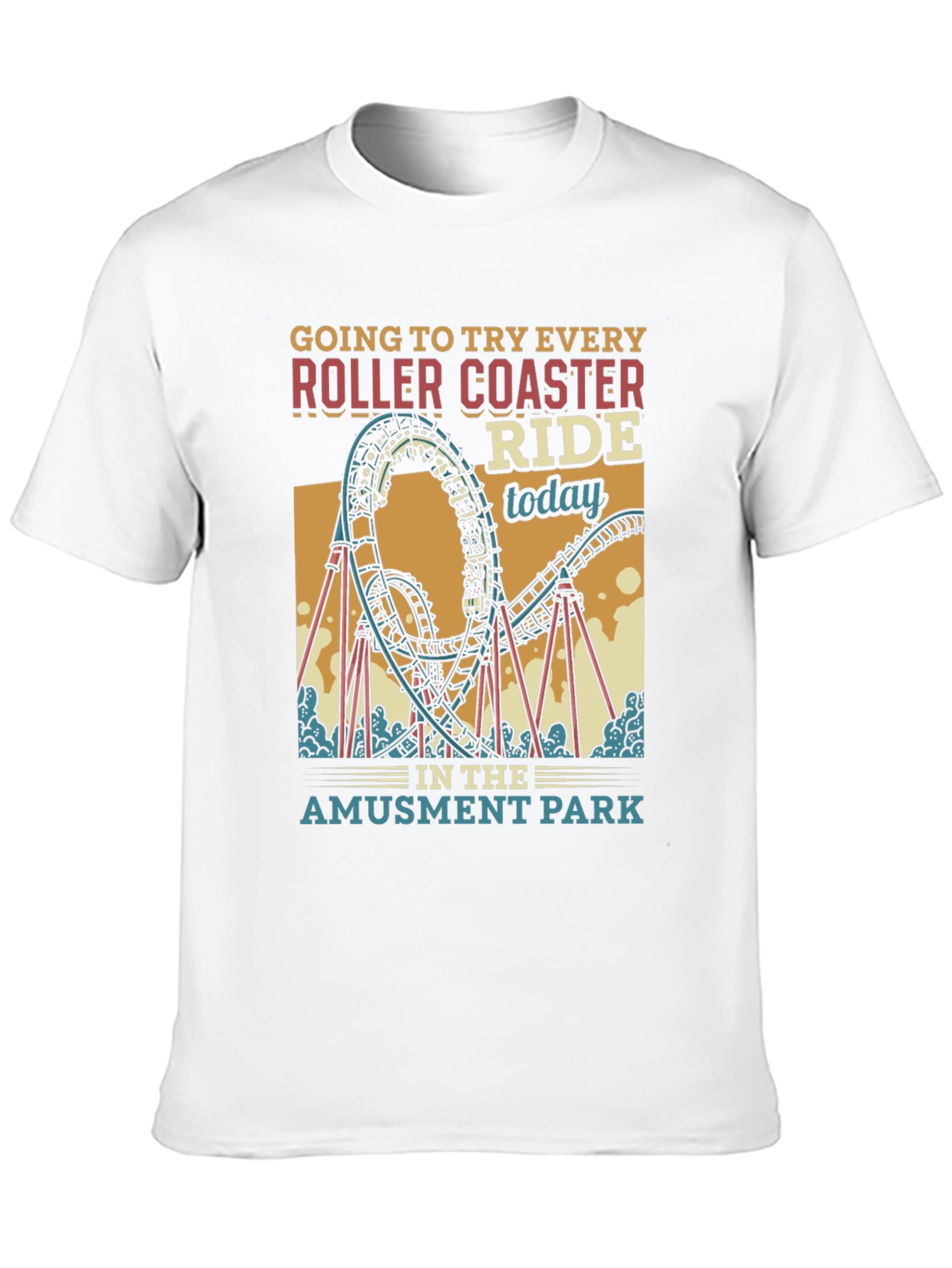 Amusement Park Roller Coaster T-Shirt