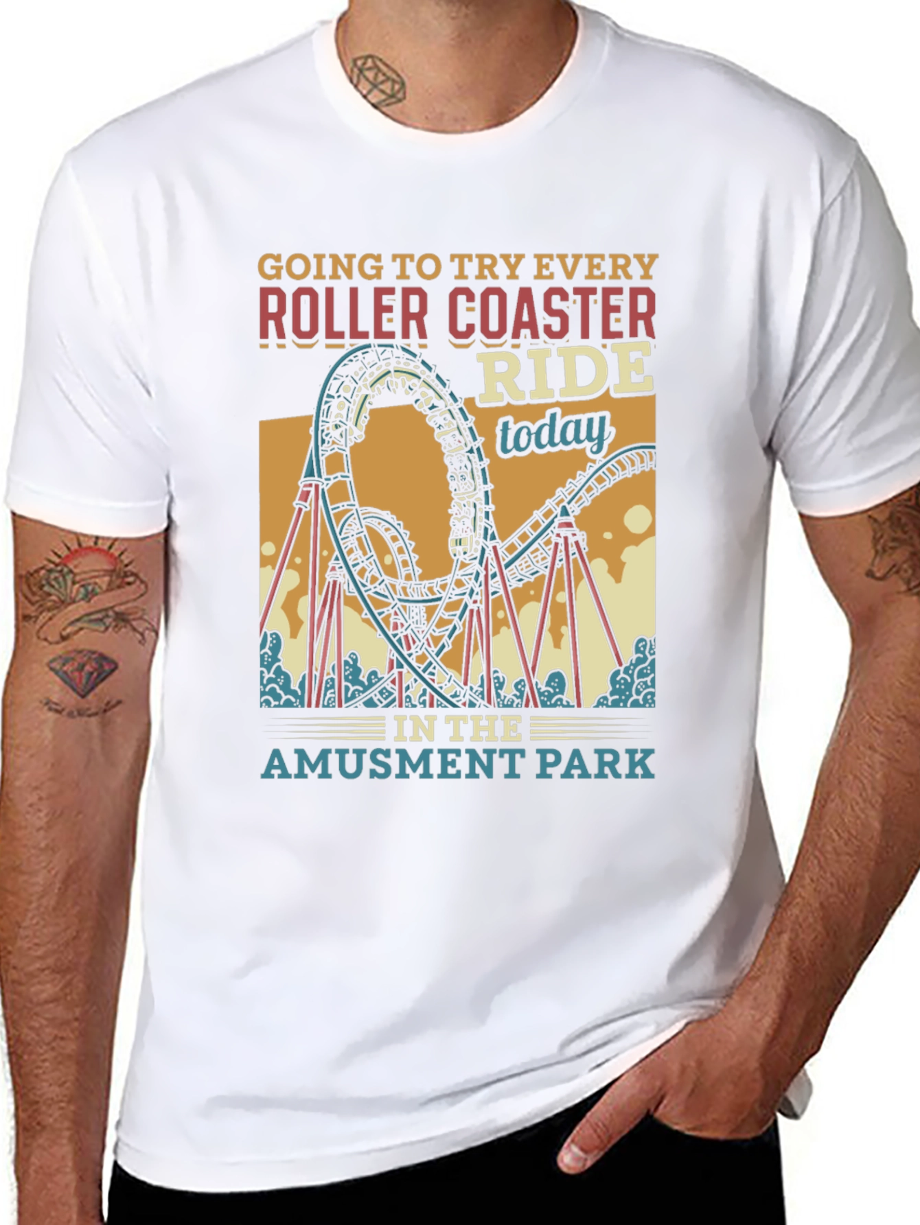 Amusement Park Roller Coaster T-Shirt