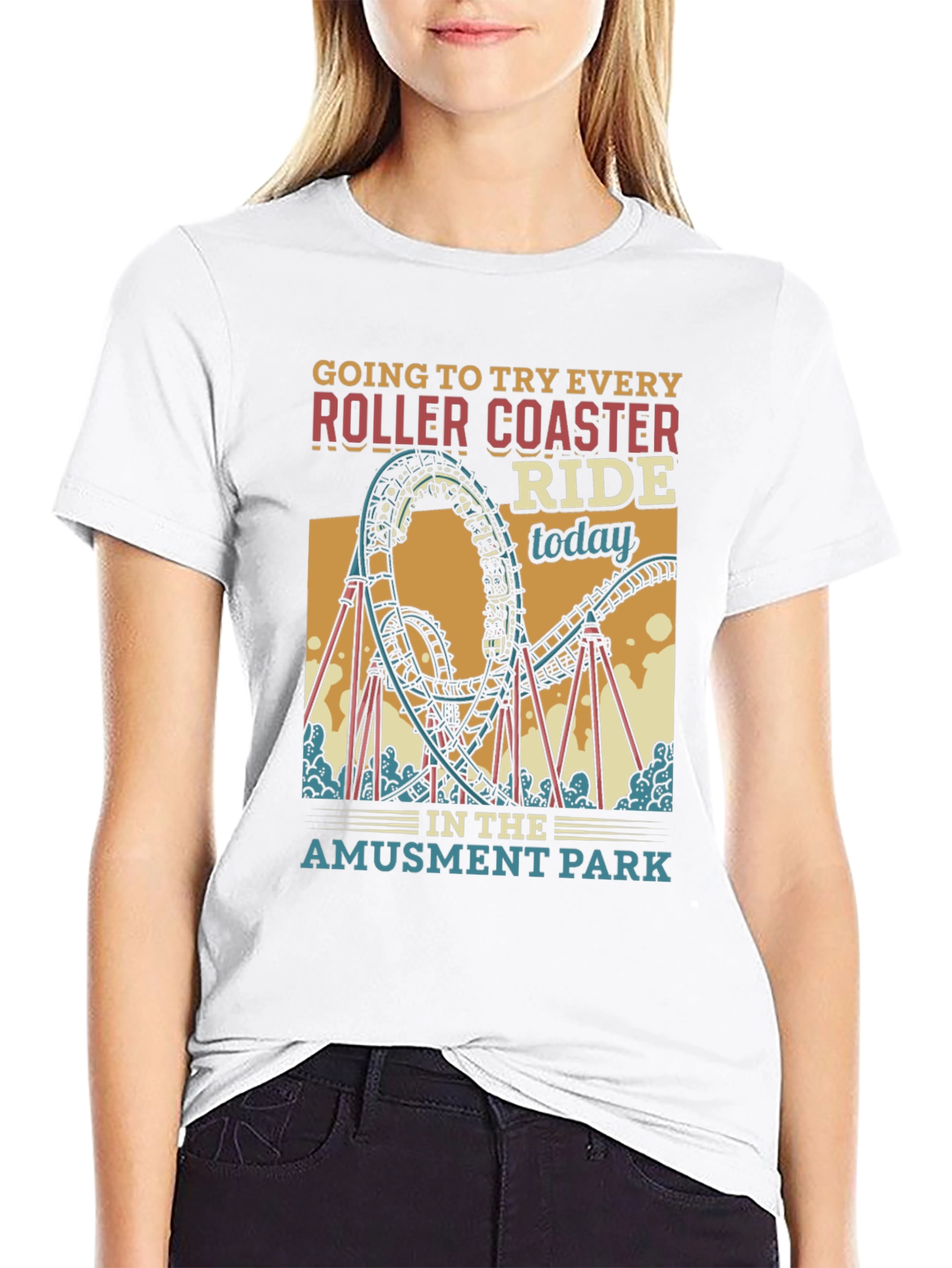 Amusement Park Roller Coaster T-Shirt