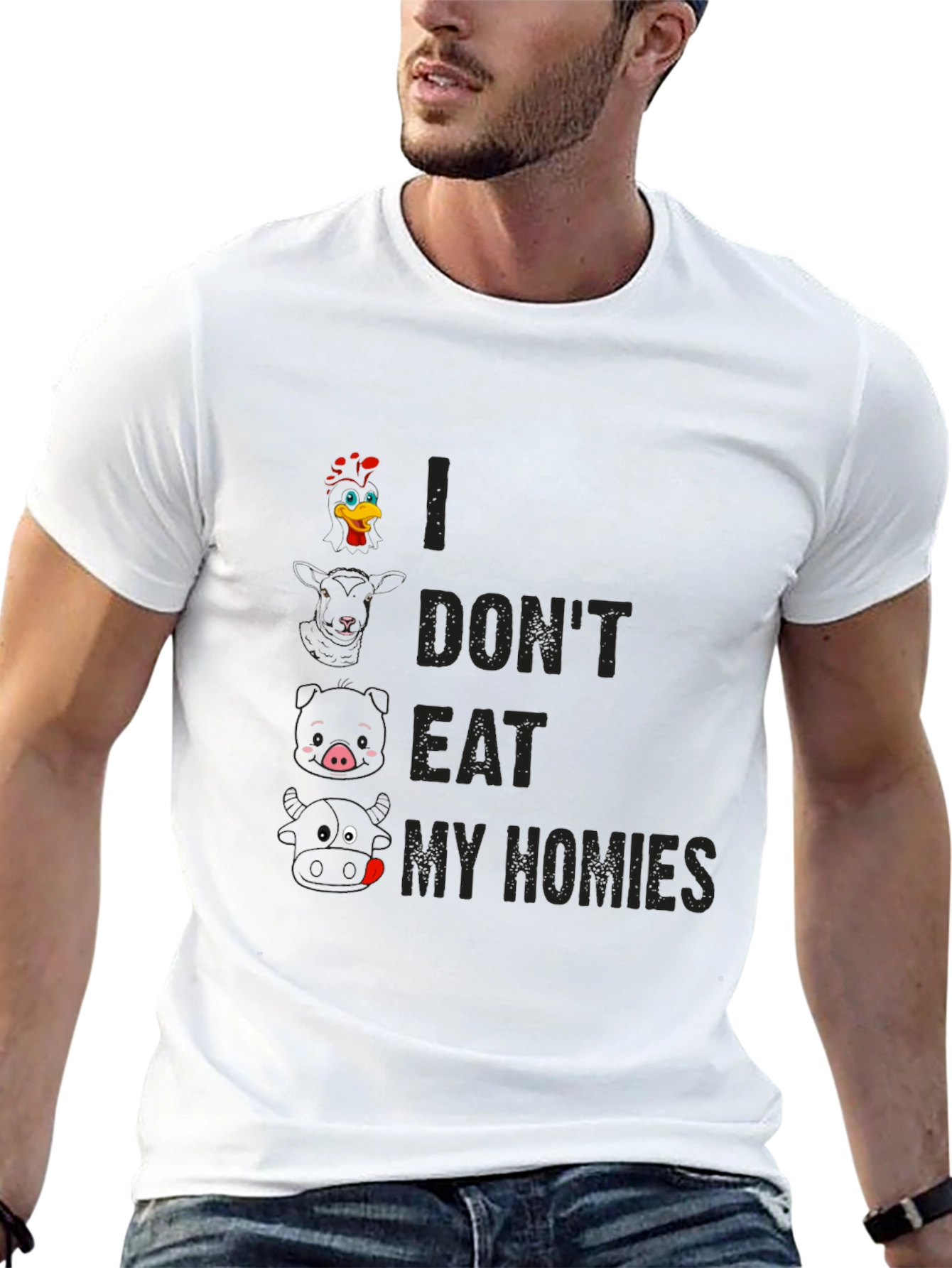Vegan T-Shirt: I Dont Eat My Homies Graphic Tee